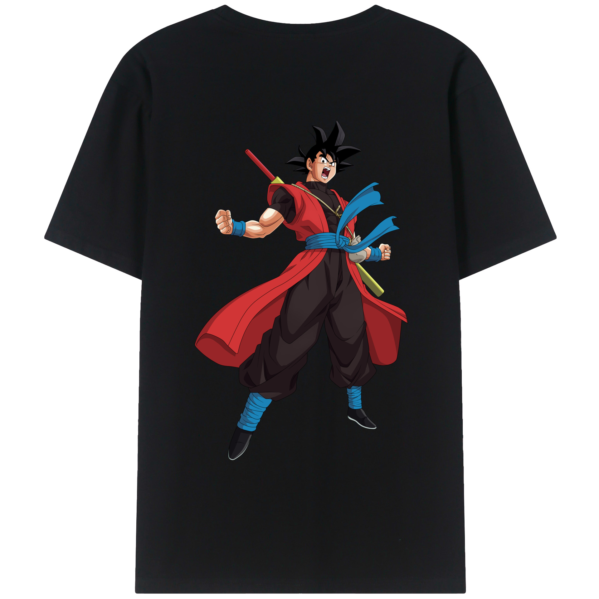 （画像用） ドラゴンボール 孫悟空（そん ごくう）Son Goku カカロット DRAGON BALL Kakarotto 綿100％ メンズ半袖Tシャツ（バックプリント） 通気性