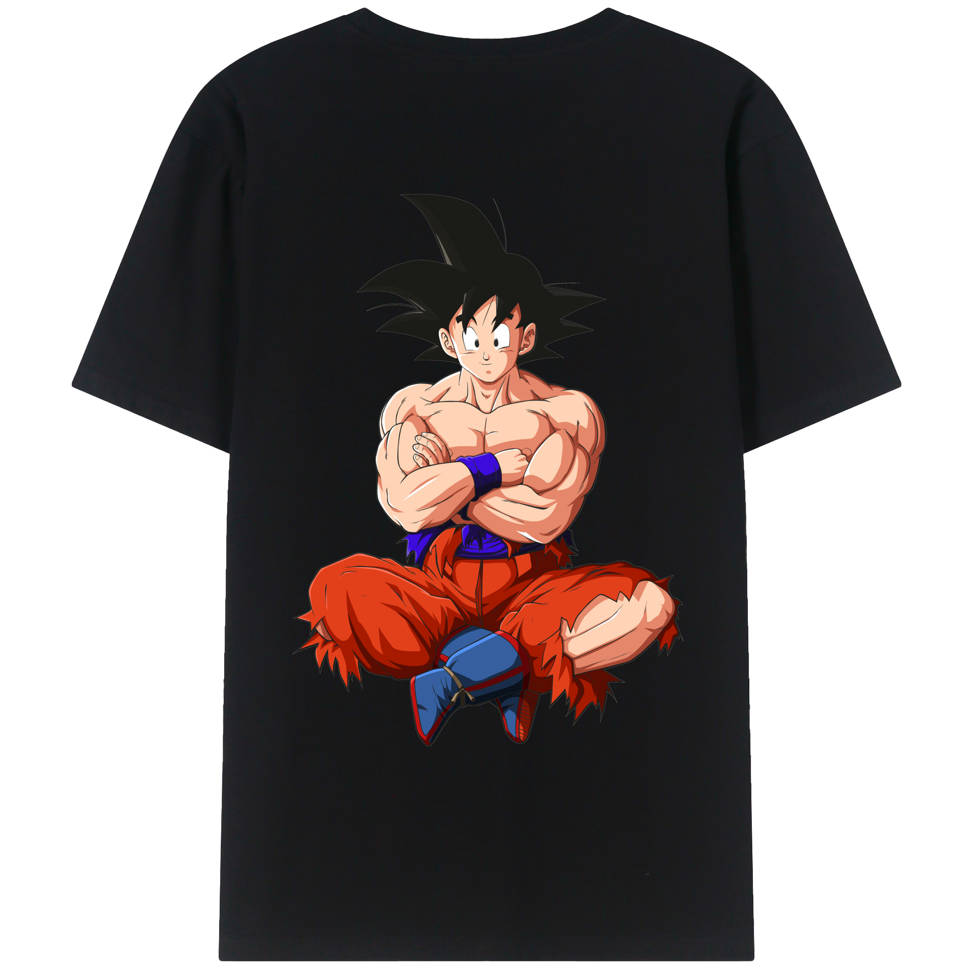 （画像用） ドラゴンボール 孫悟空（そん ごくう）Son Goku カカロット DRAGON BALL Kakarotto 綿100％ メンズ半袖Tシャツ（バックプリント） 通気性