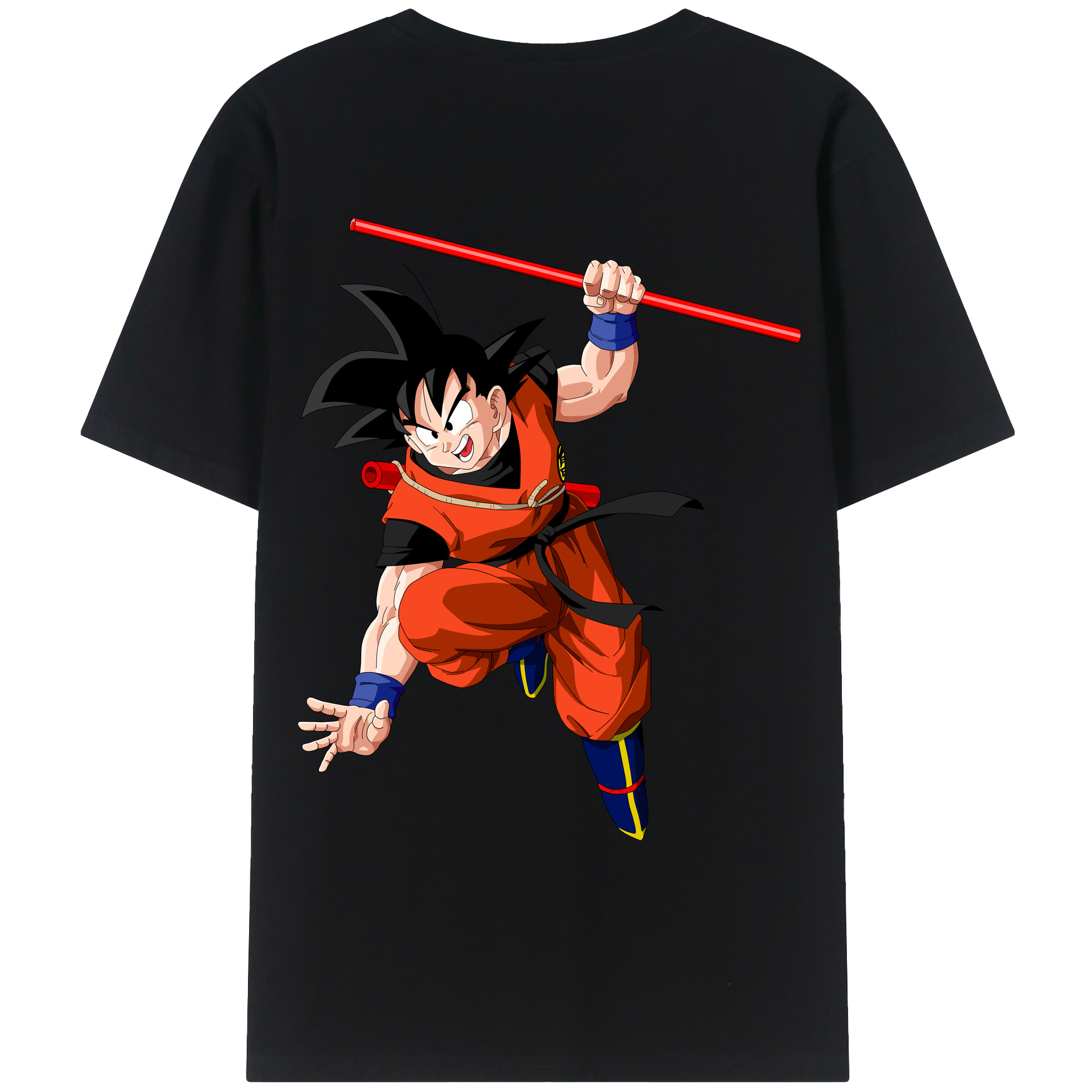 （画像用） ドラゴンボール 孫悟空（そん ごくう）Son Goku カカロット DRAGON BALL Kakarotto 綿100％ メンズ半袖Tシャツ（バックプリント） 通気性