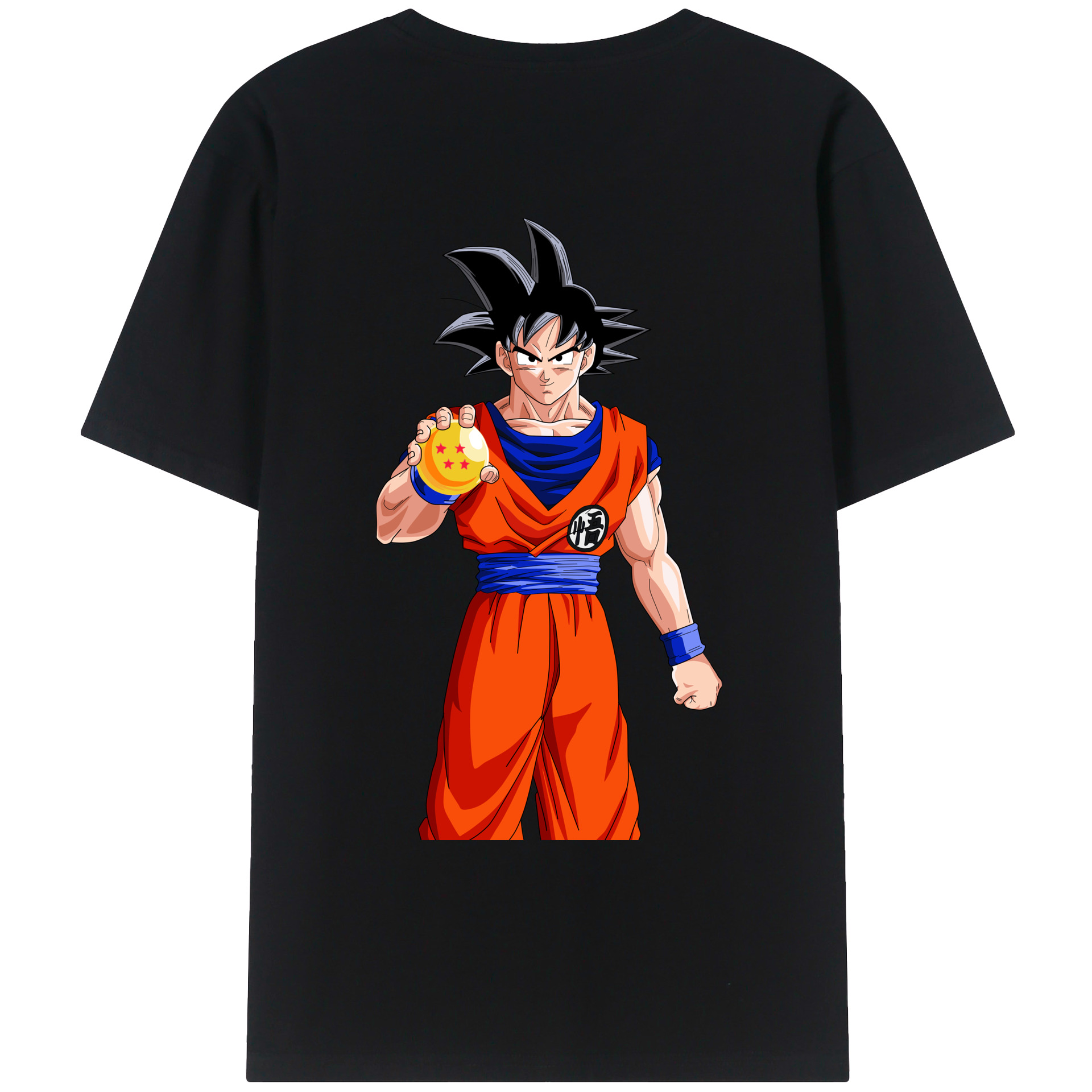 （画像用） ドラゴンボール 孫悟空（そん ごくう）Son Goku カカロット DRAGON BALL Kakarotto 綿100％ メンズ半袖Tシャツ（バックプリント） 通気性