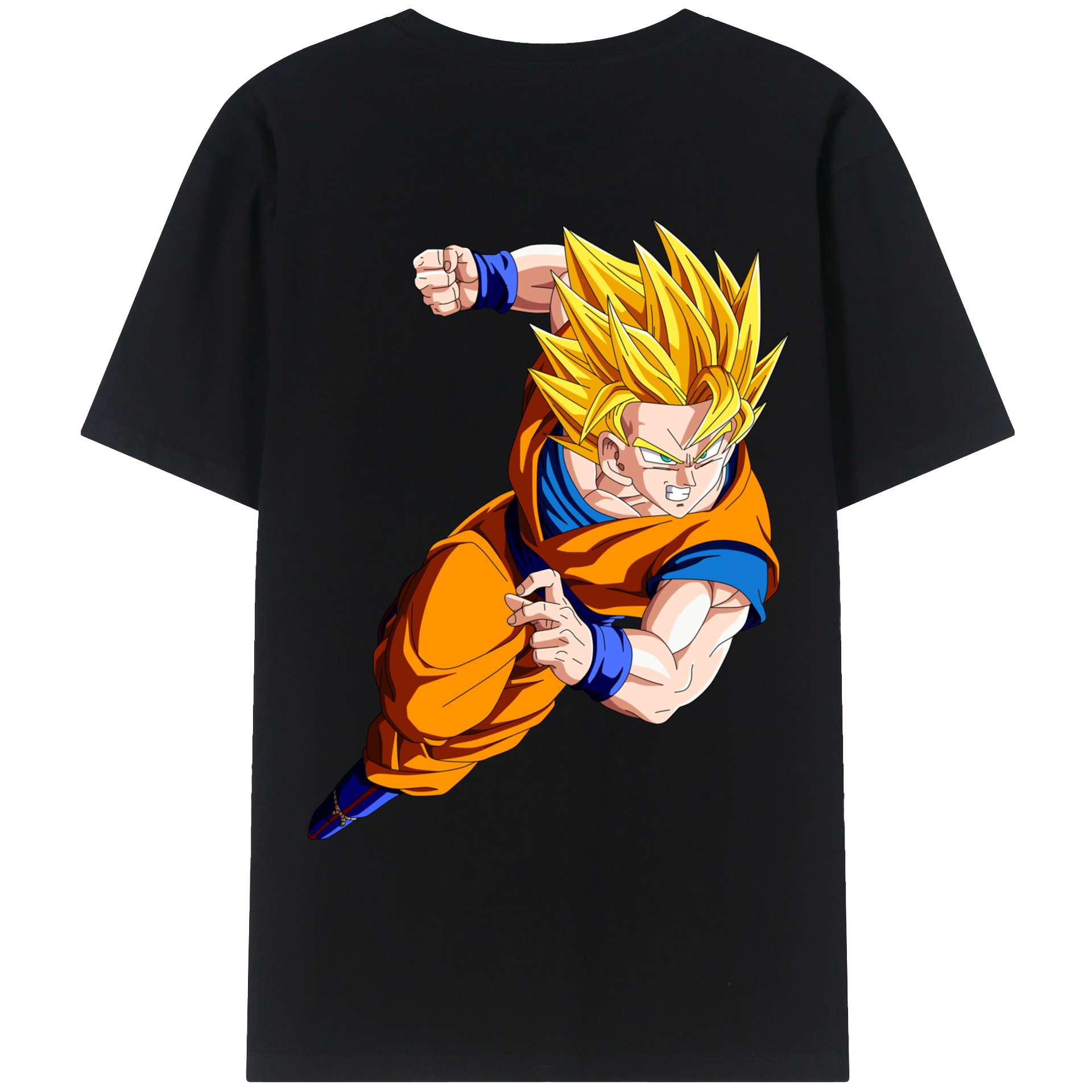 （画像用） ドラゴンボール 孫悟空（そん ごくう）Son Goku カカロット DRAGON BALL Kakarotto 綿100％ メンズ半袖Tシャツ（バックプリント） 通気性