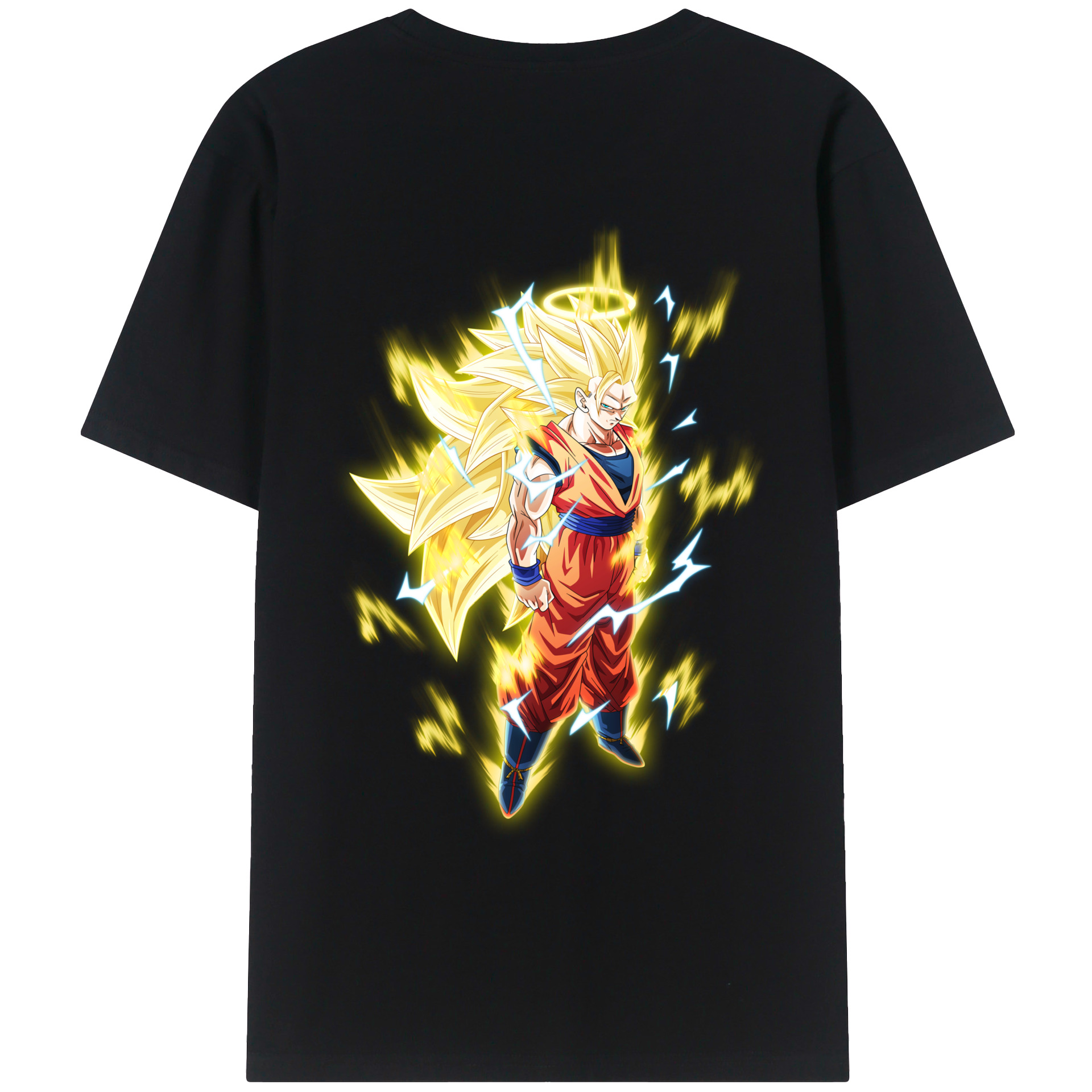 （画像用） ドラゴンボール 孫悟空（そん ごくう）Son Goku カカロット DRAGON BALL Kakarotto 綿100％ メンズ半袖Tシャツ（バックプリント） 通気性
