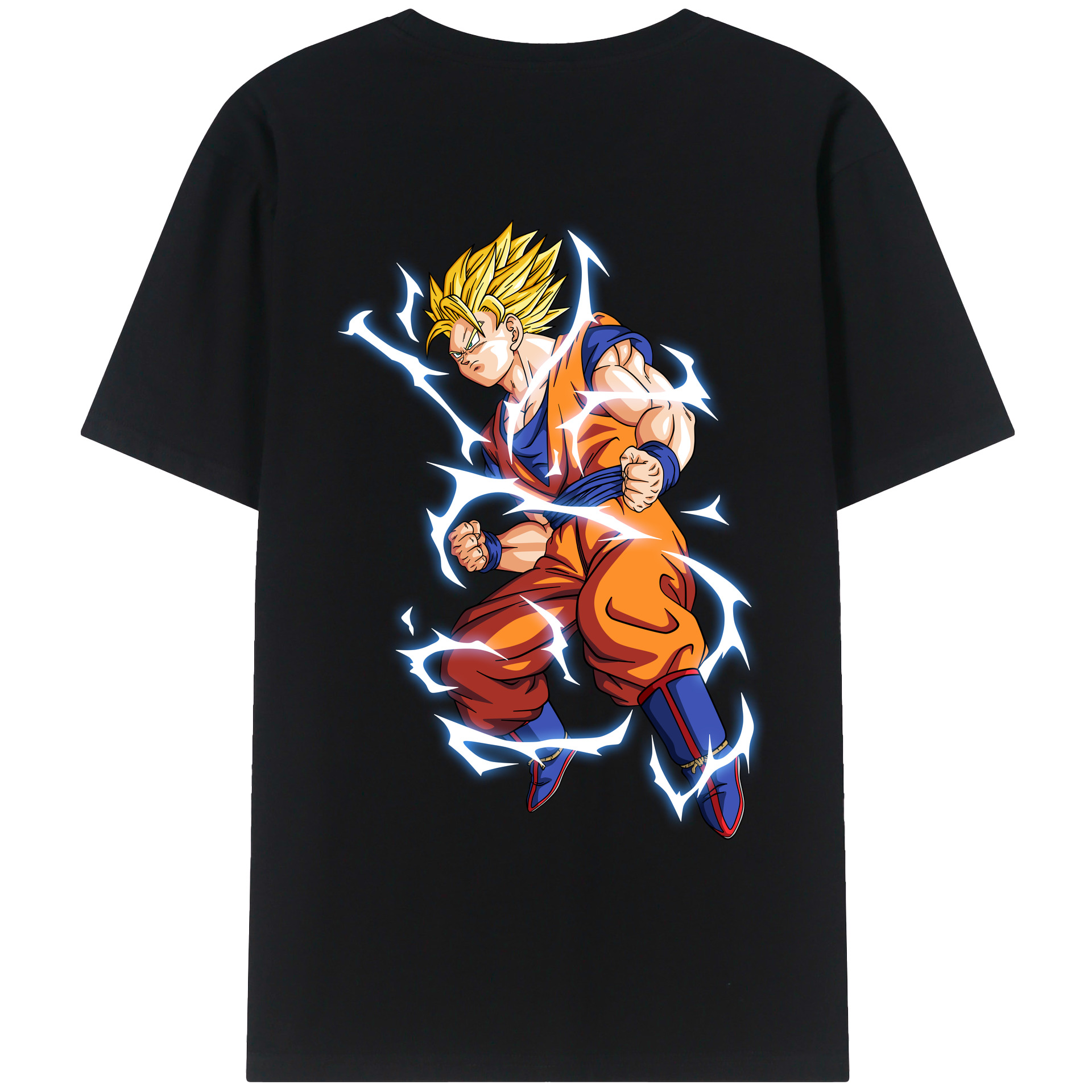 （画像用） ドラゴンボール 孫悟空（そん ごくう）Son Goku カカロット DRAGON BALL Kakarotto 綿100％ メンズ半袖Tシャツ（バックプリント） 通気性