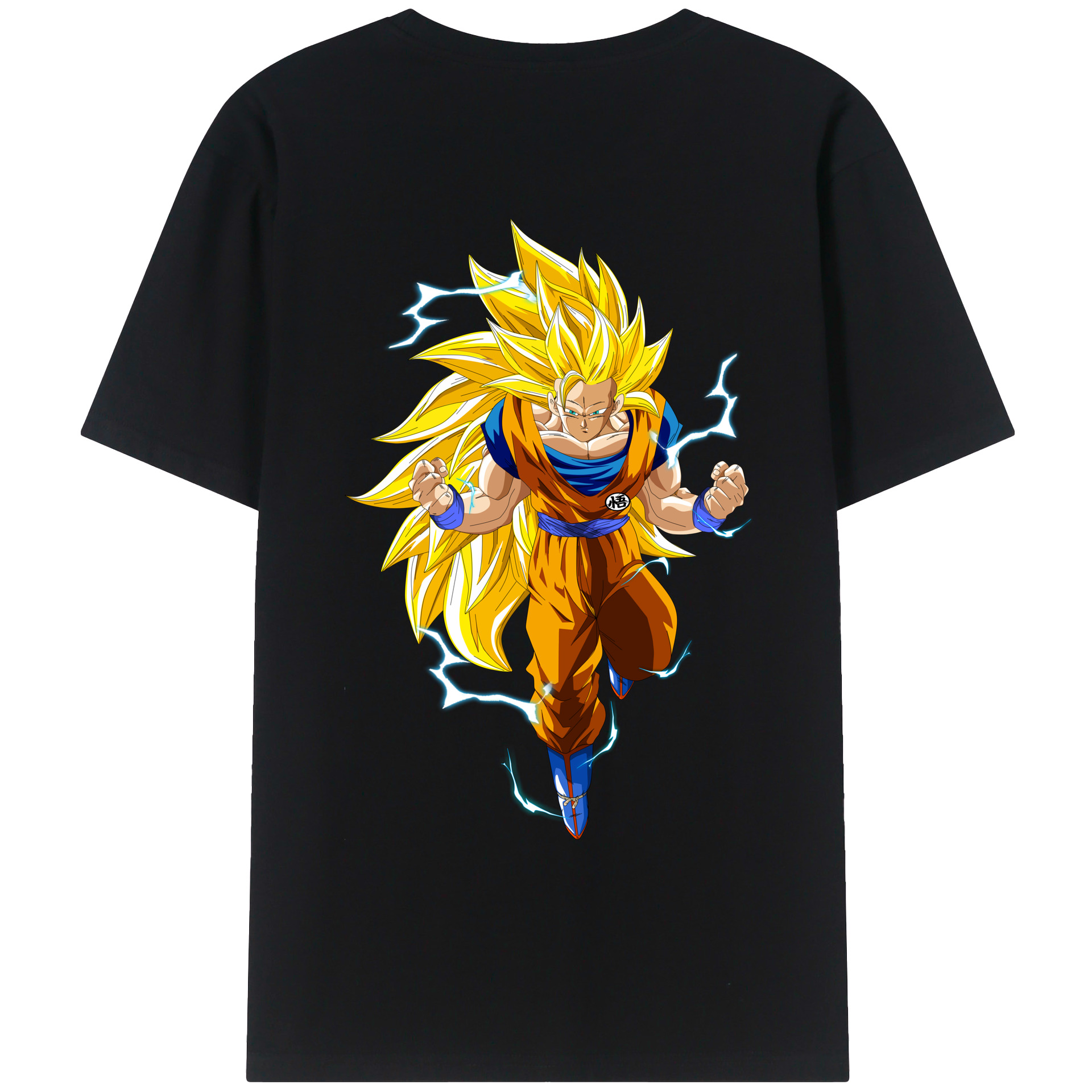 （画像用） ドラゴンボール 孫悟空（そん ごくう）Son Goku カカロット DRAGON BALL Kakarotto 綿100％ メンズ半袖Tシャツ（バックプリント） 通気性