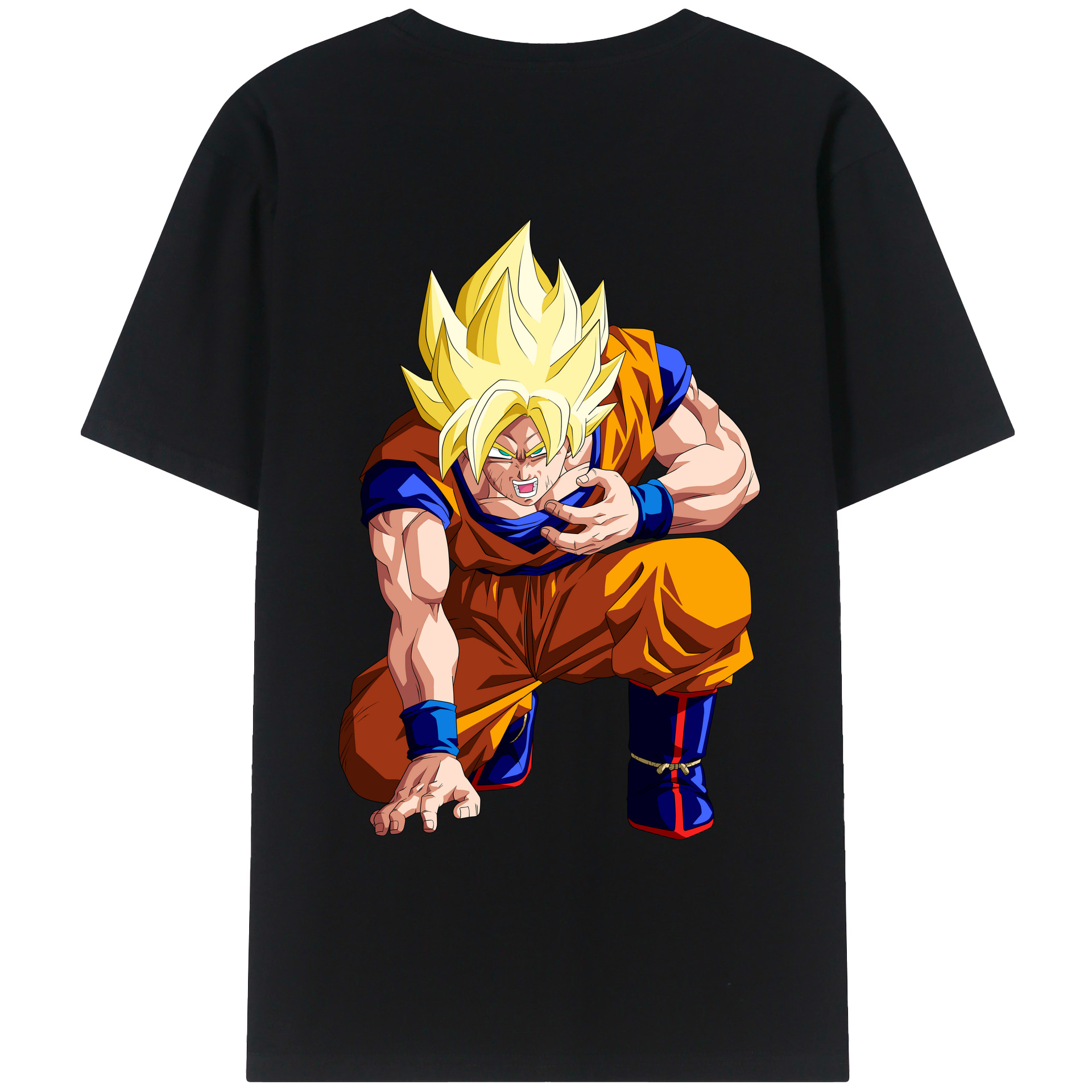 （画像用） ドラゴンボール 孫悟空（そん ごくう）Son Goku カカロット DRAGON BALL Kakarotto 綿100％ メンズ半袖Tシャツ（バックプリント） 通気性
