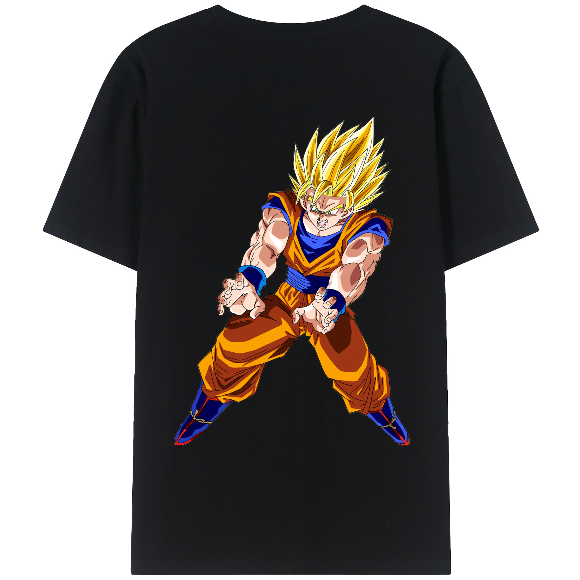（画像用） ドラゴンボール 孫悟空（そん ごくう）Son Goku カカロット DRAGON BALL Kakarotto 綿100％ メンズ半袖Tシャツ（バックプリント） 通気性