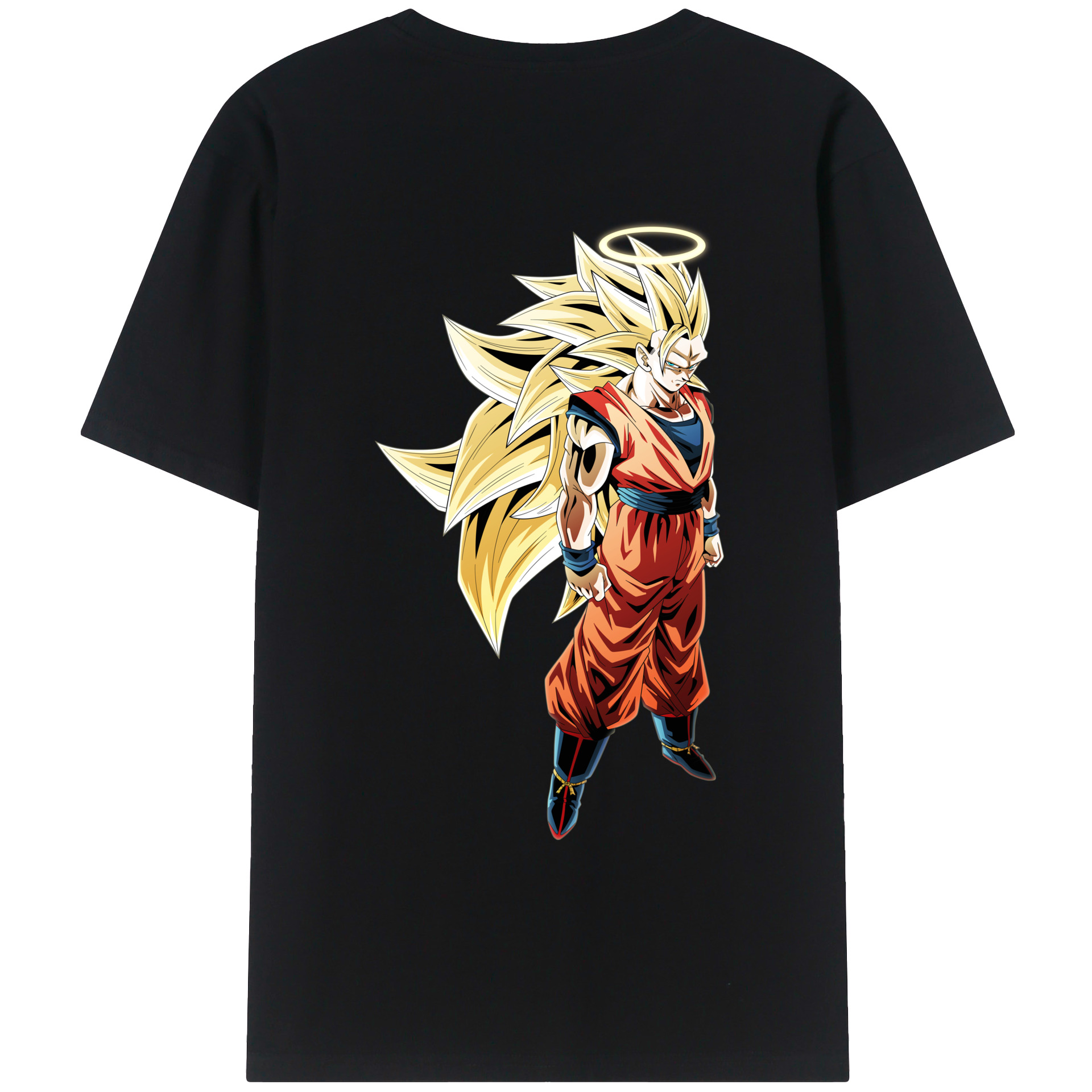 （画像用） ドラゴンボール 孫悟空（そん ごくう）Son Goku カカロット DRAGON BALL Kakarotto 綿100％ メンズ半袖Tシャツ（バックプリント） 通気性