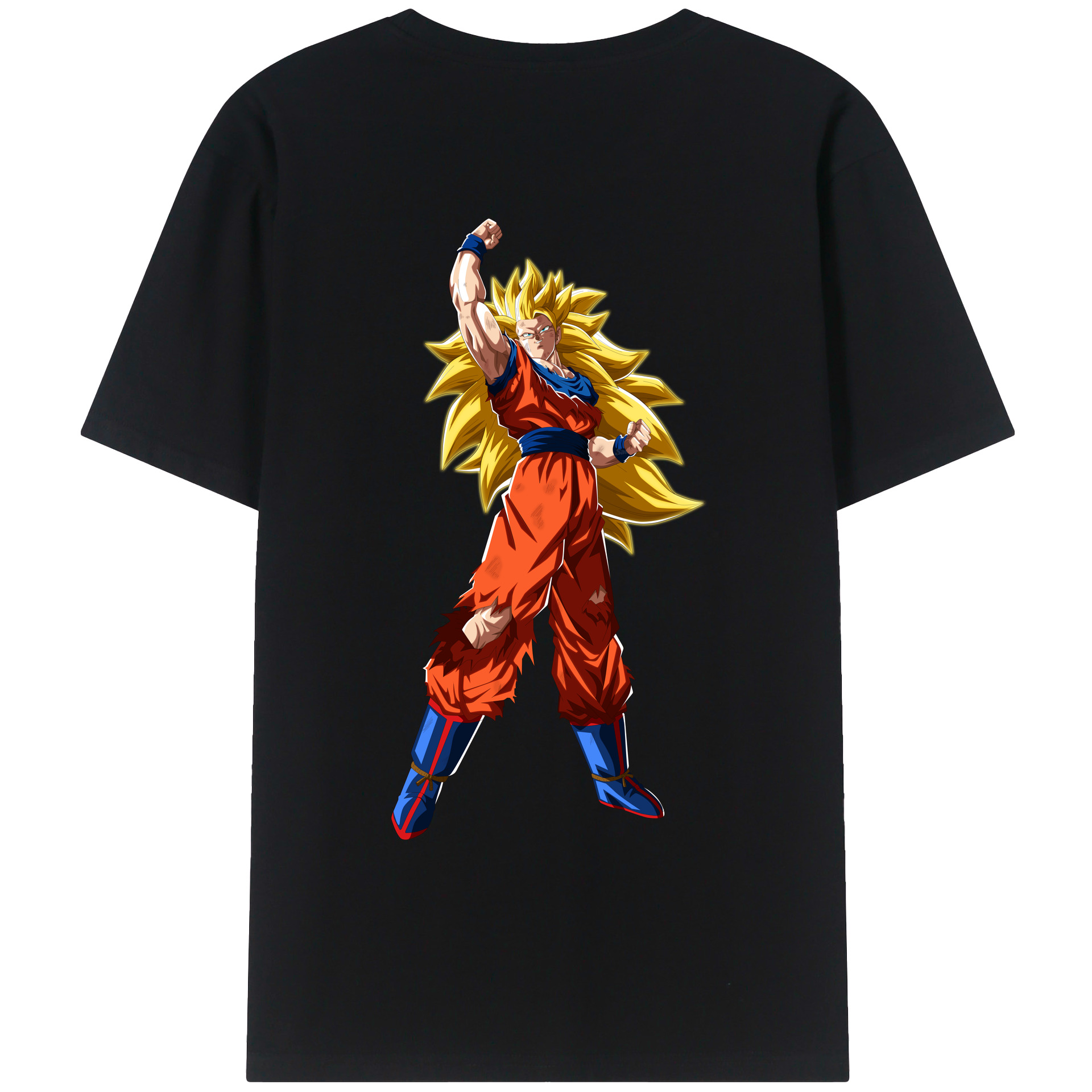 （画像用） ドラゴンボール 孫悟空（そん ごくう）Son Goku カカロット DRAGON BALL Kakarotto 綿100％ メンズ半袖Tシャツ（バックプリント） 通気性