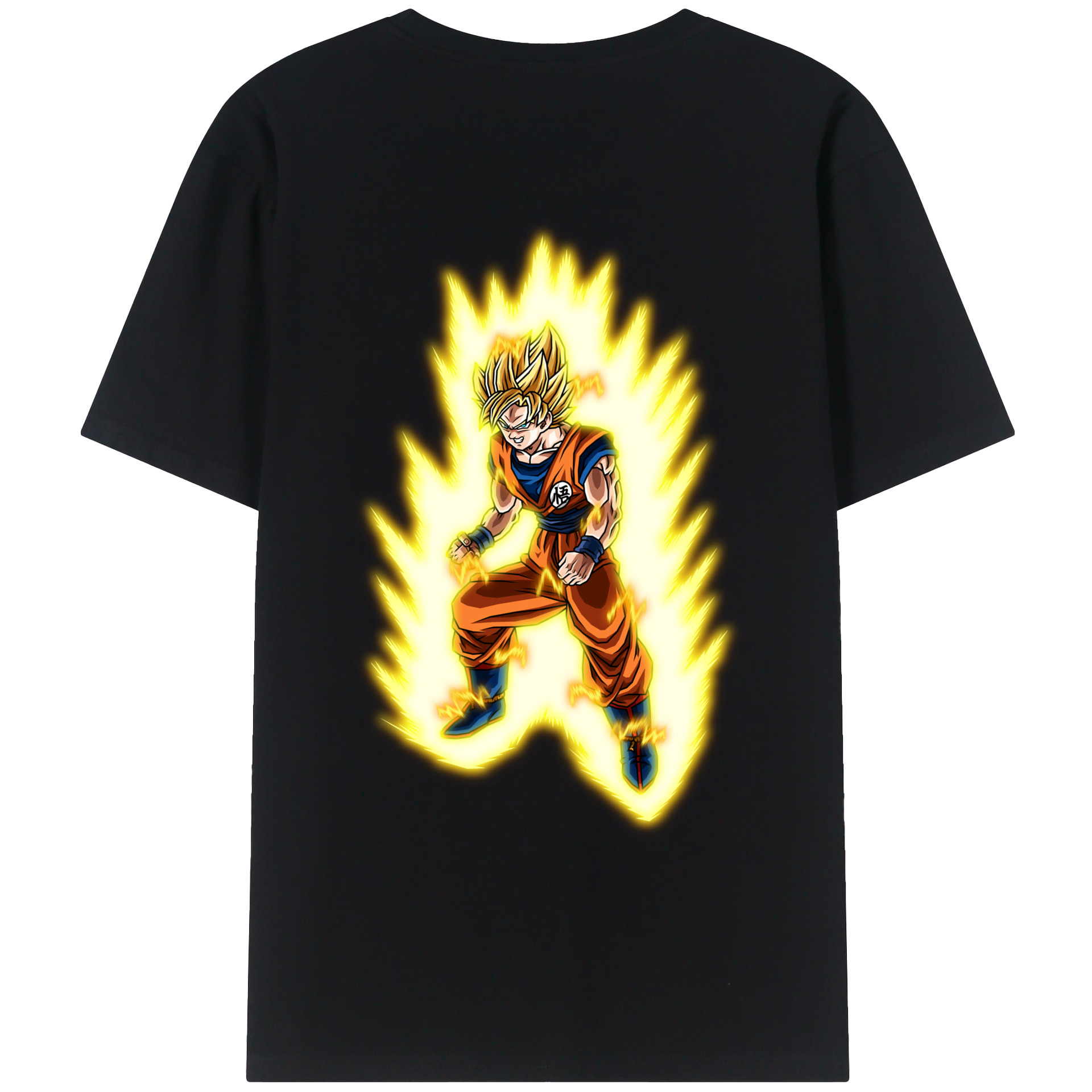 （画像用） ドラゴンボール 孫悟空（そん ごくう）Son Goku カカロット DRAGON BALL Kakarotto 綿100％ メンズ半袖Tシャツ（バックプリント） 通気性