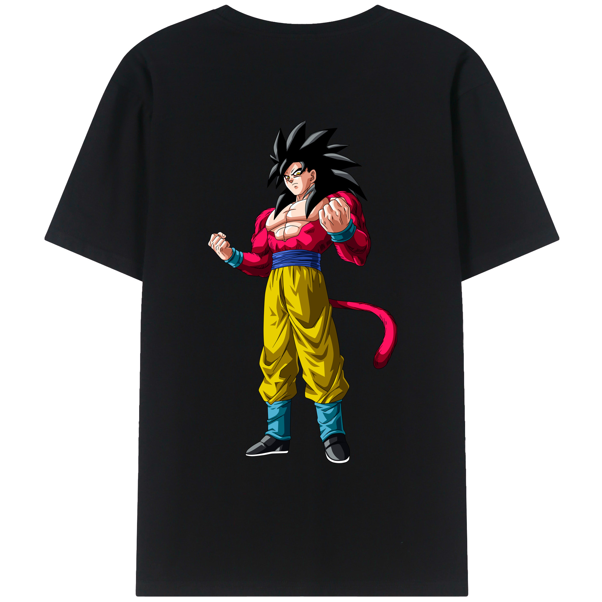（画像用） ドラゴンボール 孫悟空（そん ごくう）Son Goku カカロット DRAGON BALL Kakarotto 綿100％ メンズ半袖Tシャツ（バックプリント） 通気性