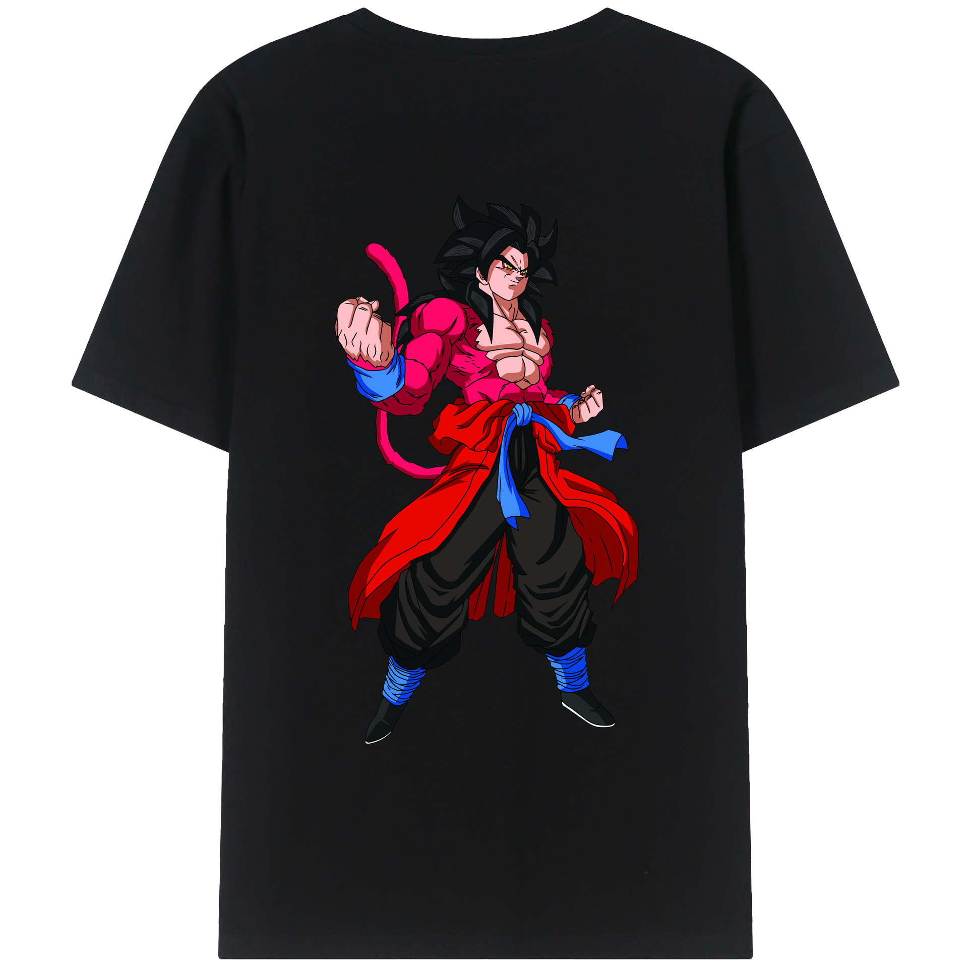 （画像用） ドラゴンボール 孫悟空（そん ごくう）Son Goku カカロット DRAGON BALL Kakarotto 綿100％ メンズ半袖Tシャツ（バックプリント） 通気性