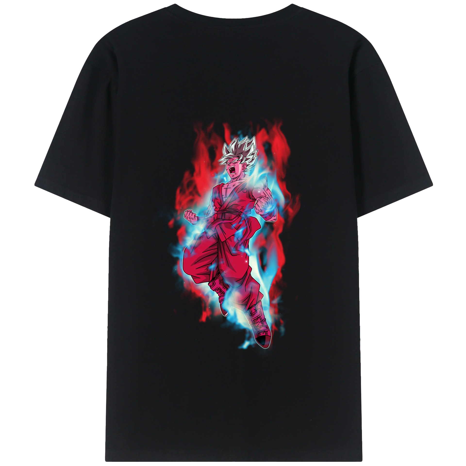 （画像用） ドラゴンボール 孫悟空（そん ごくう）Son Goku カカロット DRAGON BALL Kakarotto 綿100％ メンズ半袖Tシャツ（バックプリント） 通気性