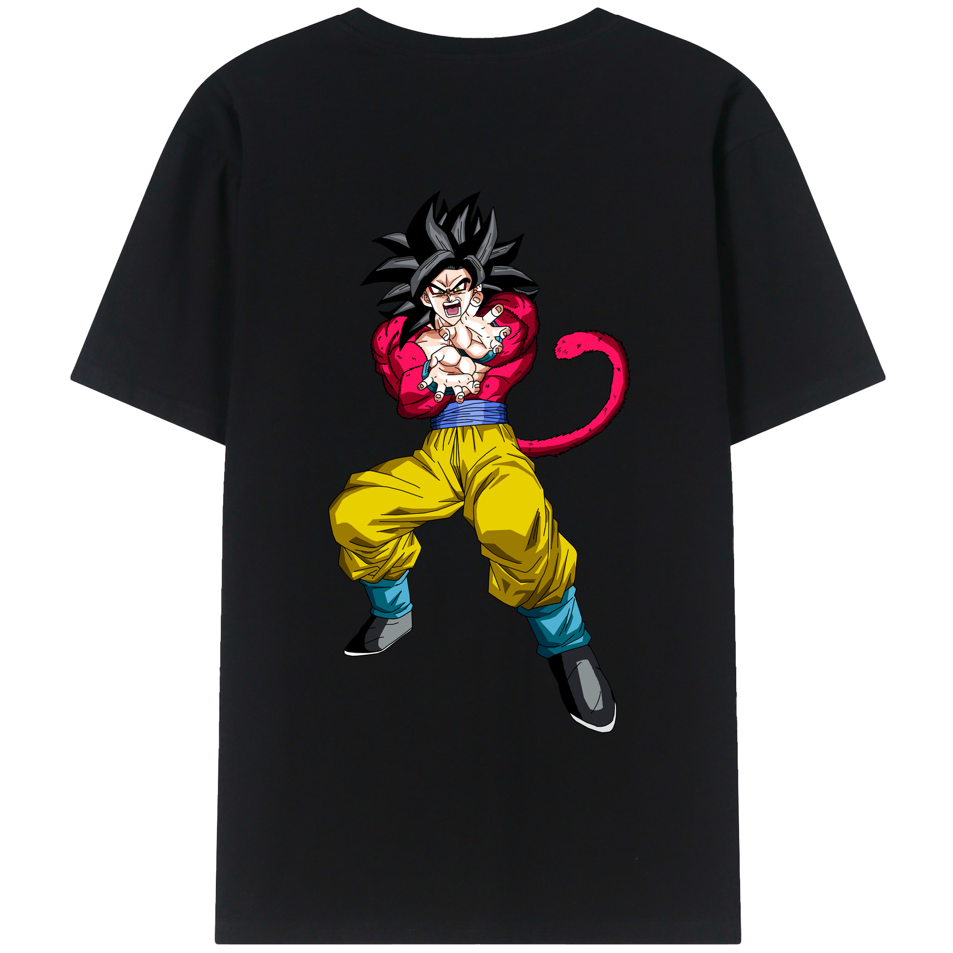 （画像用） ドラゴンボール 孫悟空（そん ごくう）Son Goku カカロット DRAGON BALL Kakarotto 綿100％ メンズ半袖Tシャツ（バックプリント） 通気性