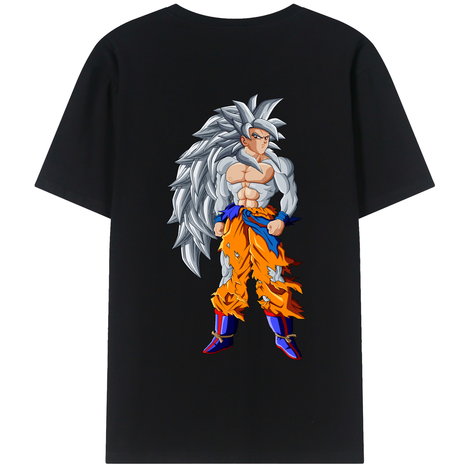 （画像用） ドラゴンボール 孫悟空（そん ごくう）Son Goku カカロット DRAGON BALL Kakarotto 綿100％ メンズ半袖Tシャツ（バックプリント） 通気性
