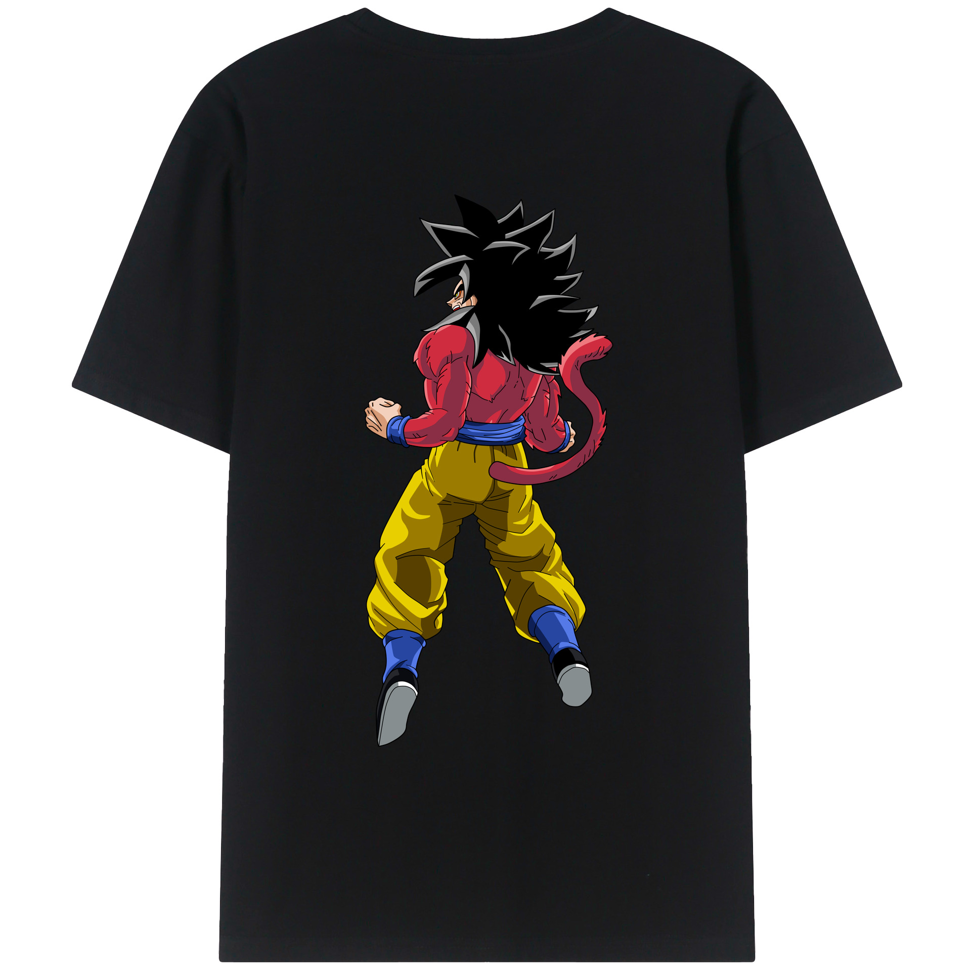 （画像用） ドラゴンボール 孫悟空（そん ごくう）Son Goku カカロット DRAGON BALL Kakarotto 綿100％ メンズ半袖Tシャツ（バックプリント） 通気性