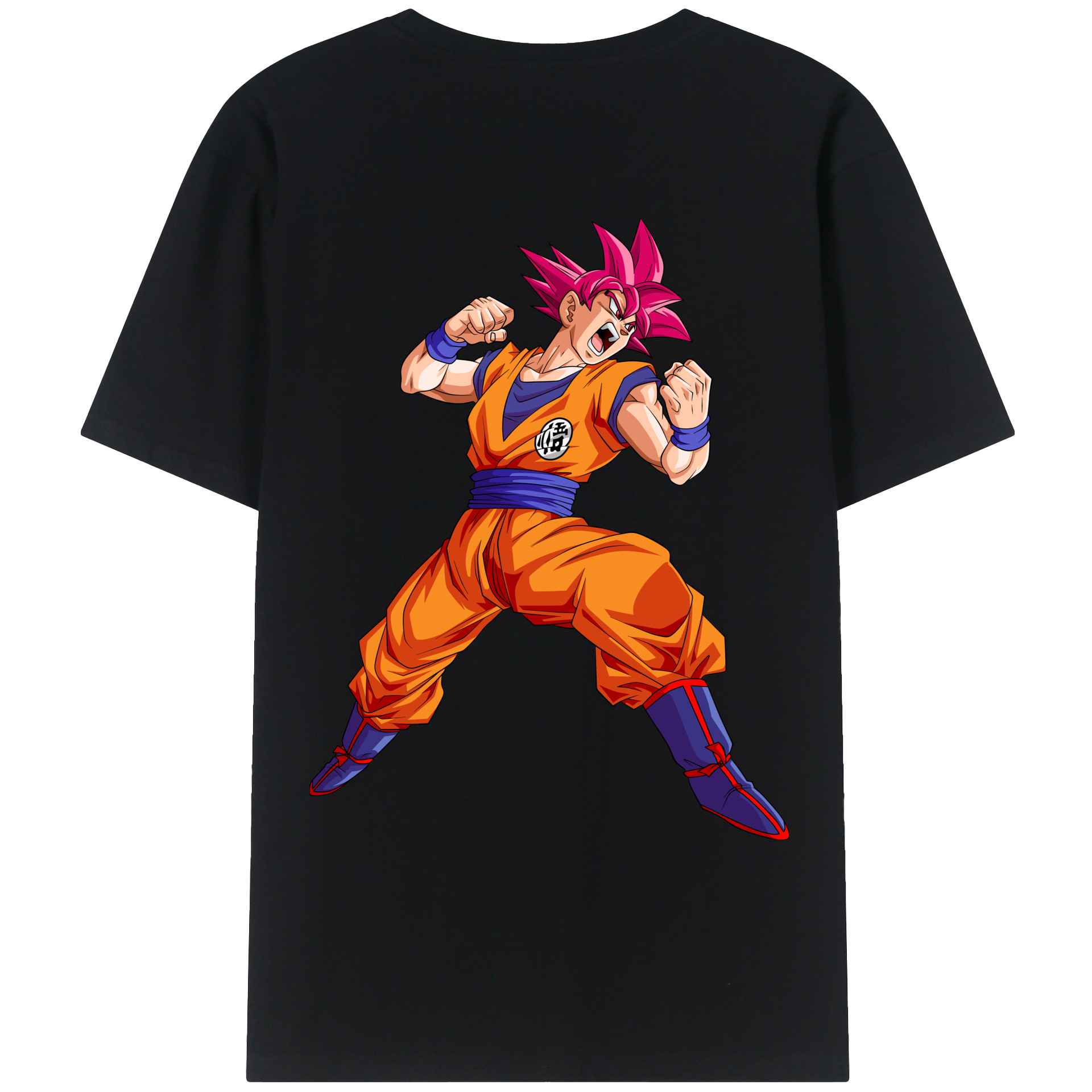 （画像用） ドラゴンボール 孫悟空（そん ごくう）Son Goku カカロット DRAGON BALL Kakarotto 綿100％ メンズ半袖Tシャツ（バックプリント） 通気性