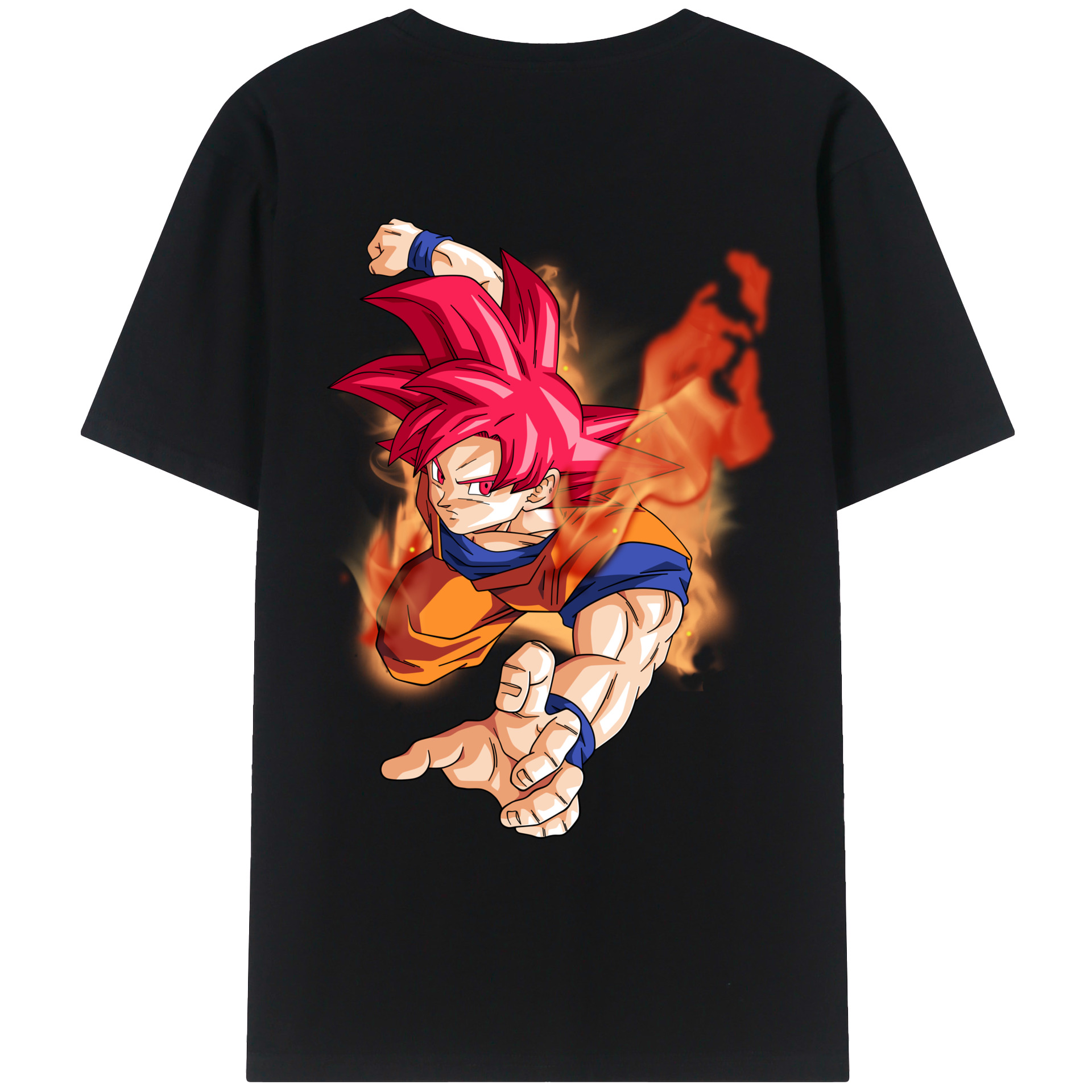 （画像用） ドラゴンボール 孫悟空（そん ごくう）Son Goku カカロット DRAGON BALL Kakarotto 綿100％ メンズ半袖Tシャツ（バックプリント） 通気性
