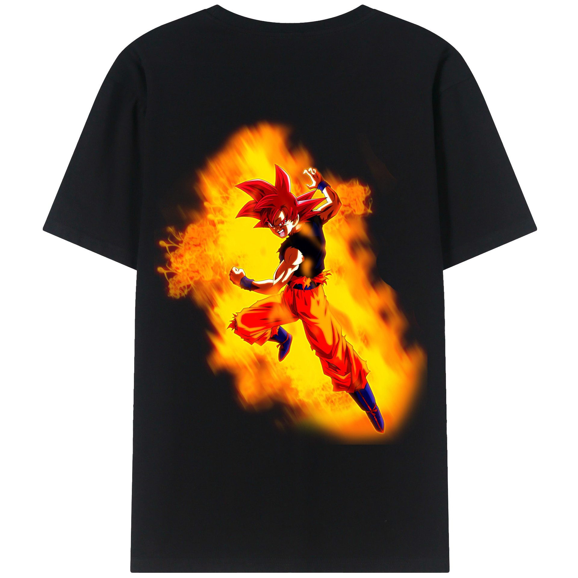 （画像用） ドラゴンボール 孫悟空（そん ごくう）Son Goku カカロット DRAGON BALL Kakarotto 綿100％ メンズ半袖Tシャツ（バックプリント） 通気性