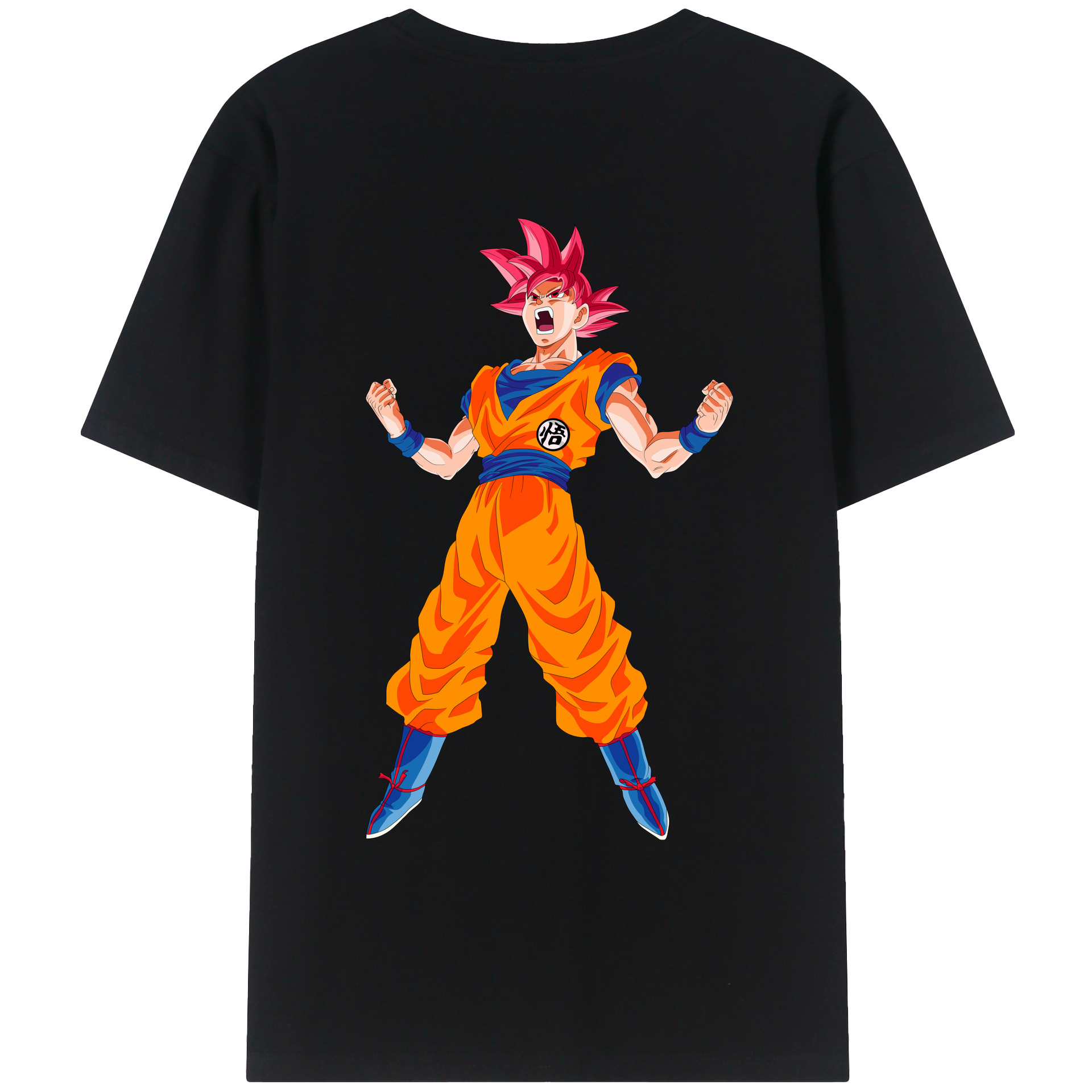 （画像用） ドラゴンボール 孫悟空（そん ごくう）Son Goku カカロット DRAGON BALL Kakarotto 綿100％ メンズ半袖Tシャツ（バックプリント） 通気性