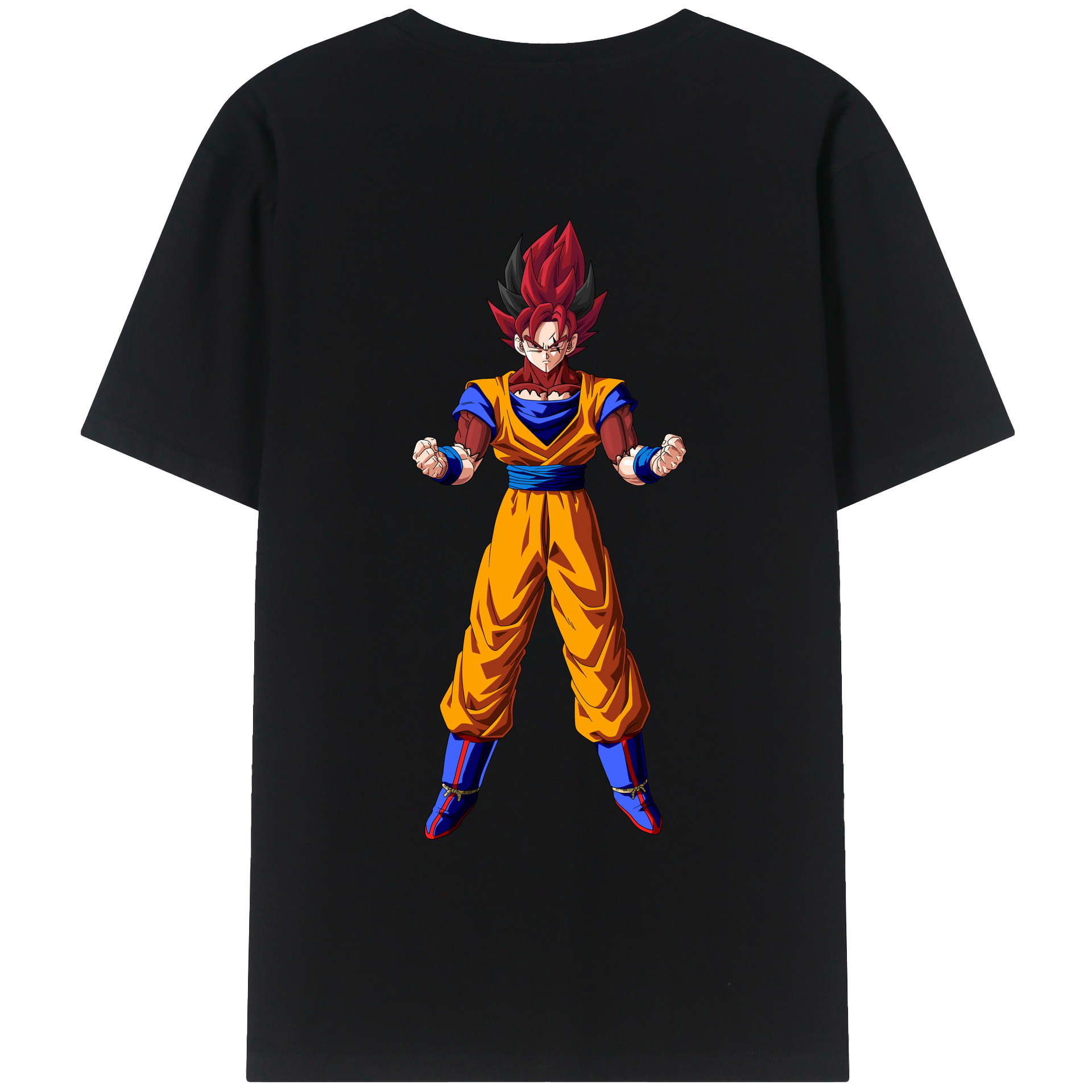 （画像用） ドラゴンボール 孫悟空（そん ごくう）Son Goku カカロット DRAGON BALL Kakarotto 綿100％ メンズ半袖Tシャツ（バックプリント） 通気性