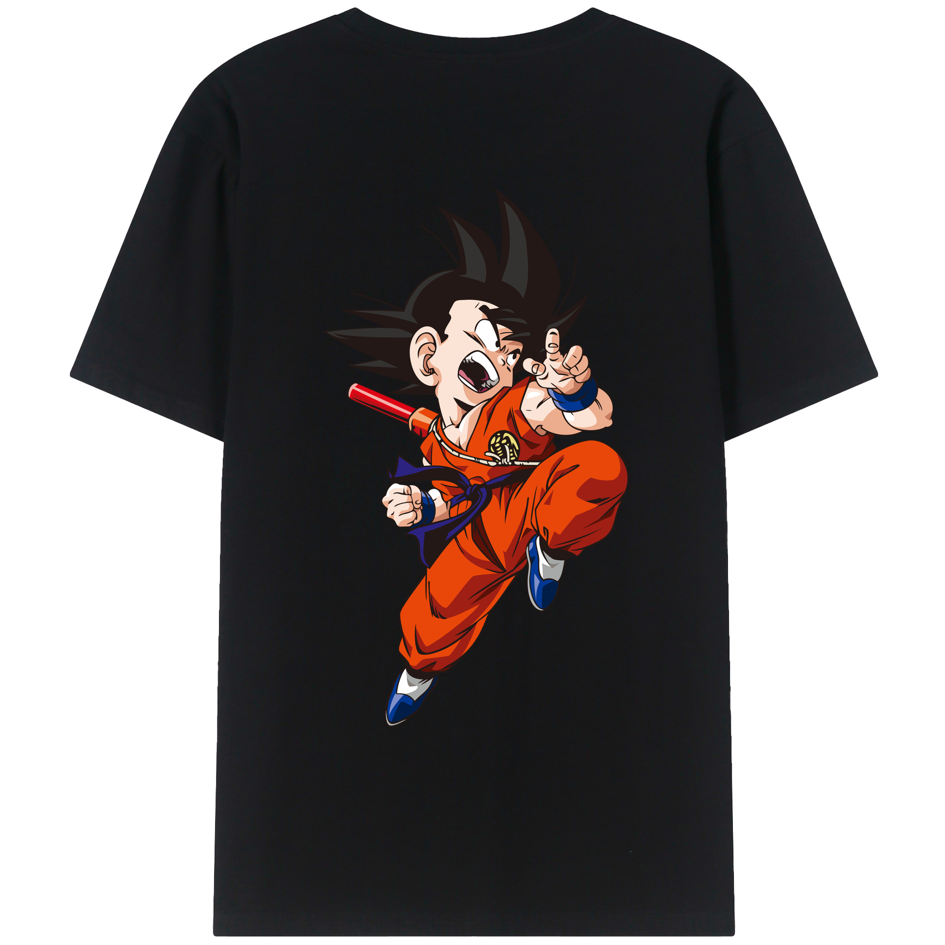 （画像用） ドラゴンボール 孫悟空（そん ごくう）Son Goku カカロット DRAGON BALL Kakarotto 綿100％ メンズ半袖Tシャツ（バックプリント） 通気性