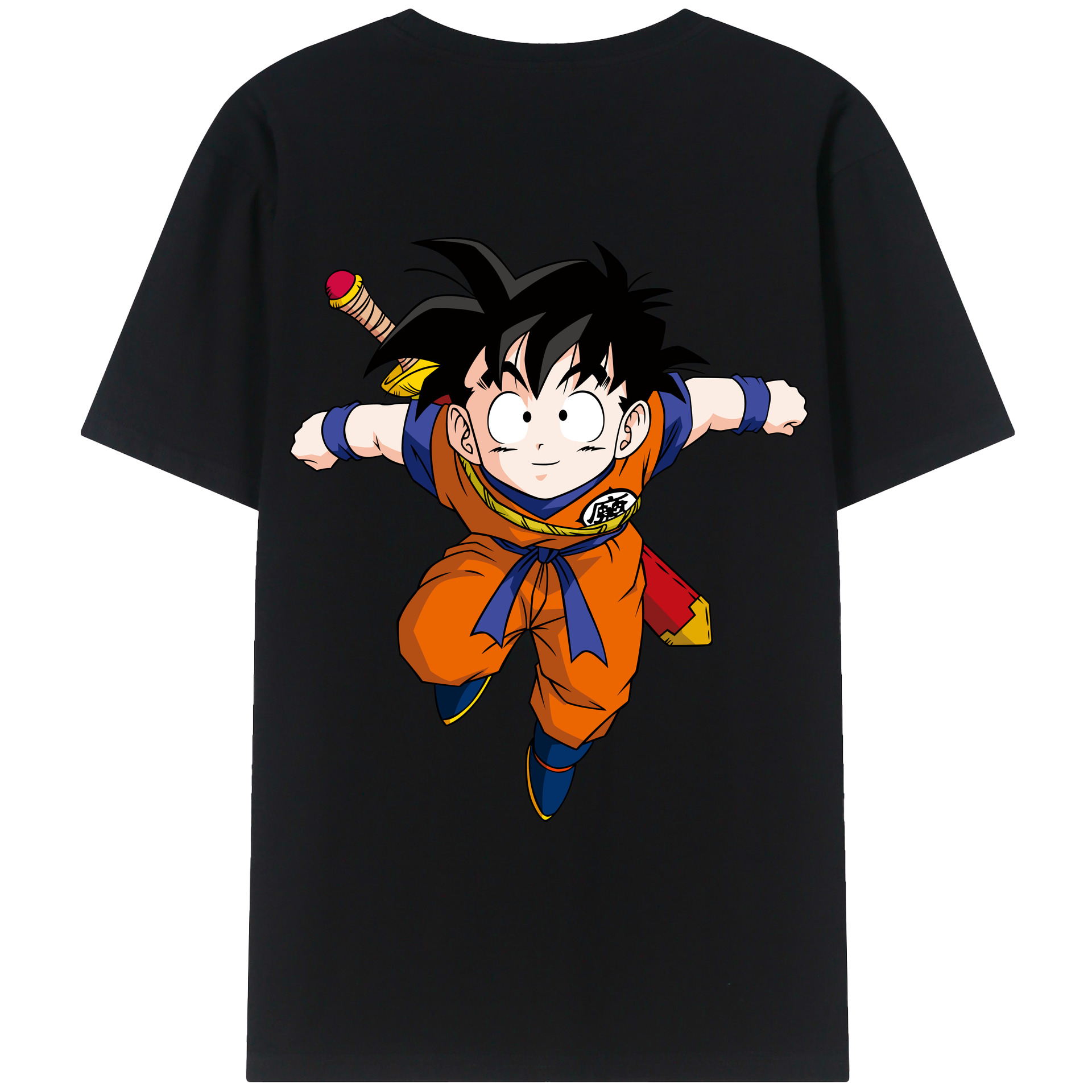 （画像用） ドラゴンボール 孫悟空（そん ごくう）Son Goku カカロット DRAGON BALL Kakarotto 綿100％ メンズ半袖Tシャツ（バックプリント） 通気性