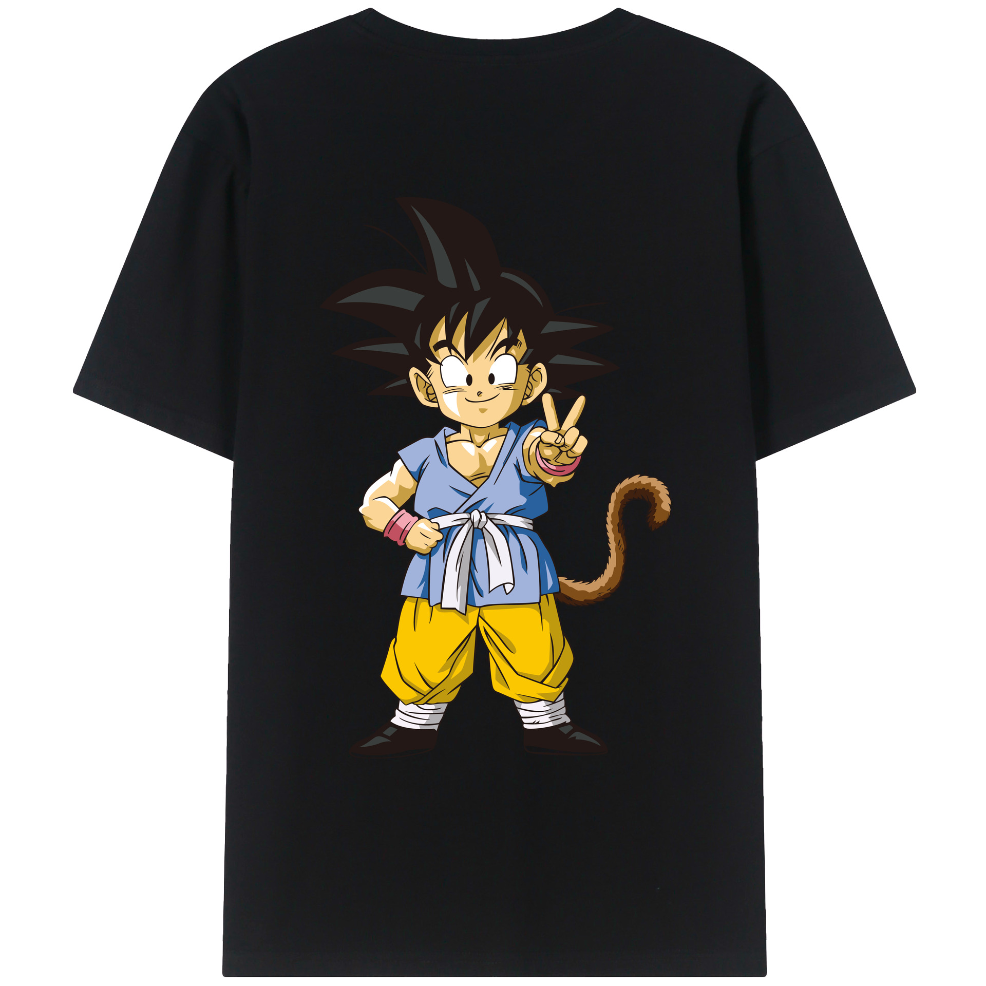 （画像用） ドラゴンボール 孫悟空（そん ごくう）Son Goku カカロット DRAGON BALL Kakarotto 綿100％ メンズ半袖Tシャツ（バックプリント） 通気性