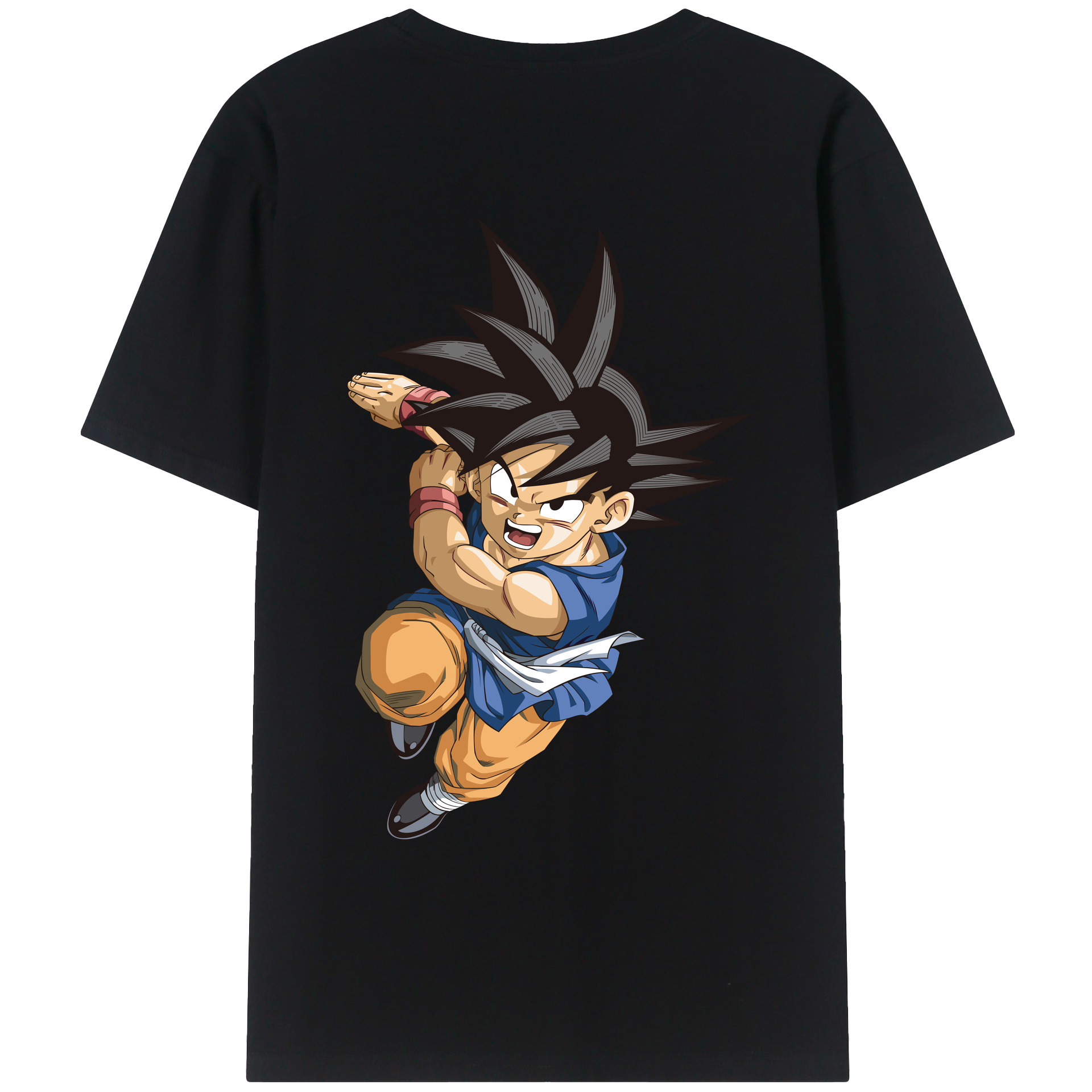 （画像用） ドラゴンボール 孫悟空（そん ごくう）Son Goku カカロット DRAGON BALL Kakarotto 綿100％ メンズ半袖Tシャツ（バックプリント） 通気性