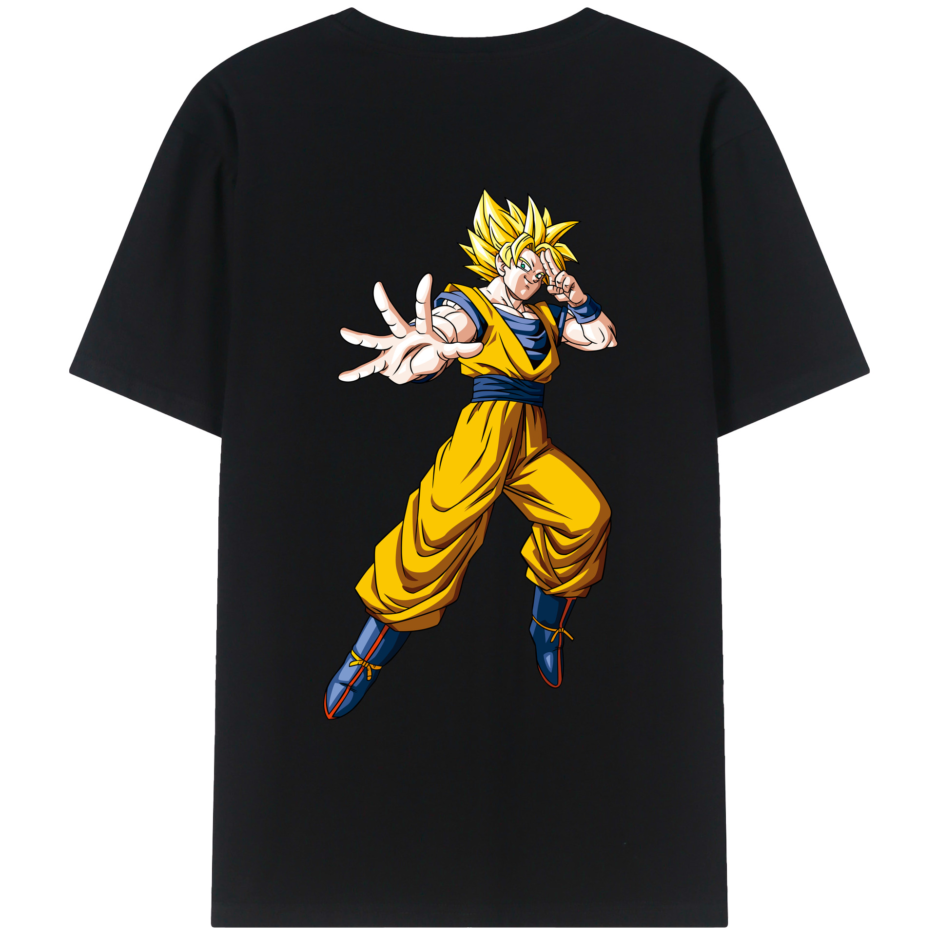 （画像用） ドラゴンボール 孫悟空（そん ごくう）Son Goku カカロット DRAGON BALL Kakarotto 綿100％ メンズ半袖Tシャツ（バックプリント） 通気性