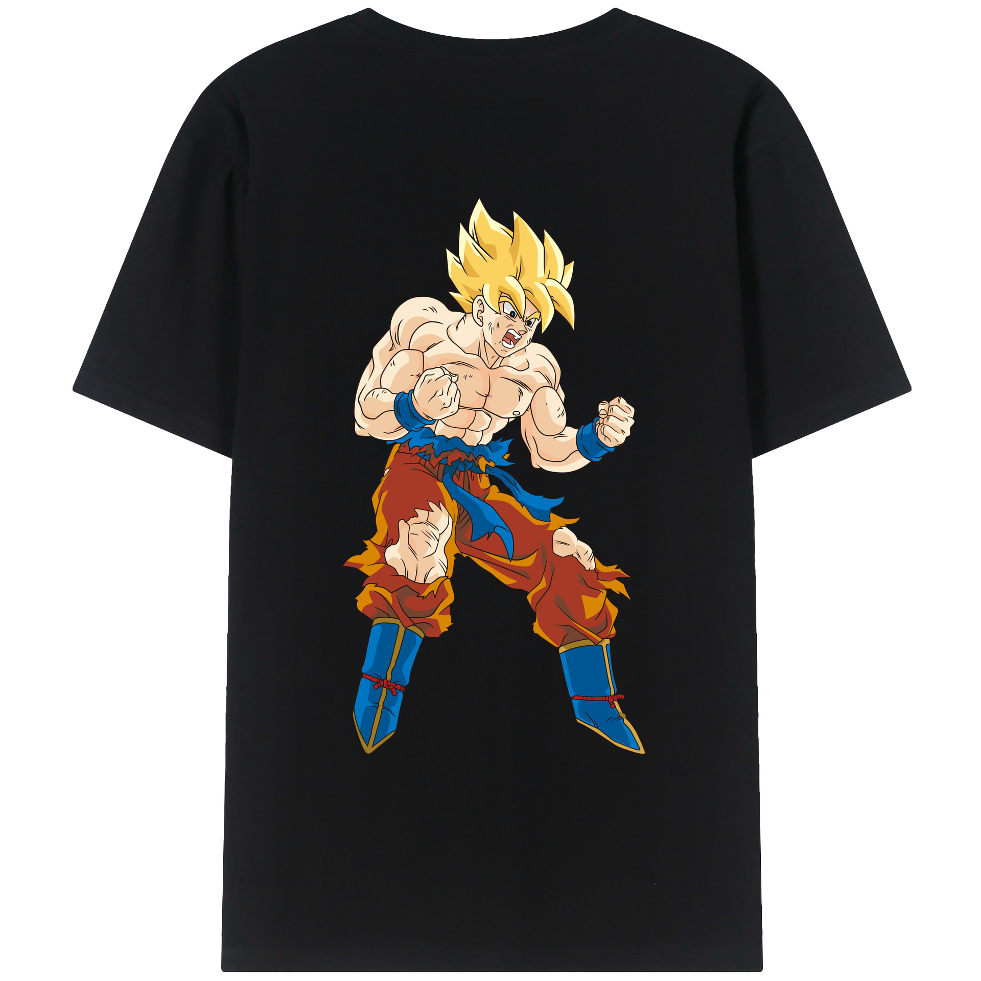 （画像用） ドラゴンボール 孫悟空（そん ごくう）Son Goku カカロット DRAGON BALL Kakarotto 綿100％ メンズ半袖Tシャツ（バックプリント） 通気性