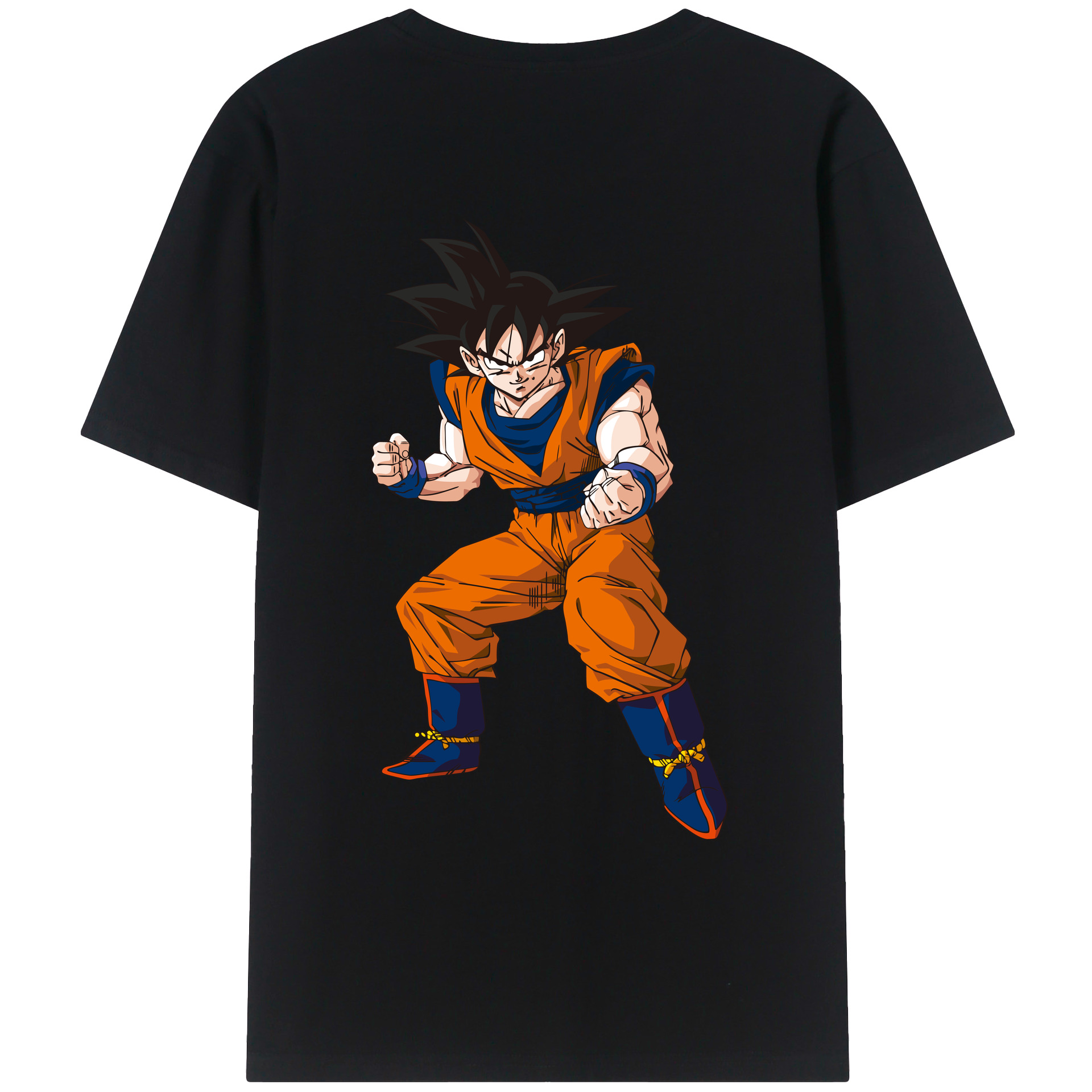 （画像用） ドラゴンボール 孫悟空（そん ごくう）Son Goku カカロット DRAGON BALL Kakarotto 綿100％ メンズ半袖Tシャツ（バックプリント） 通気性