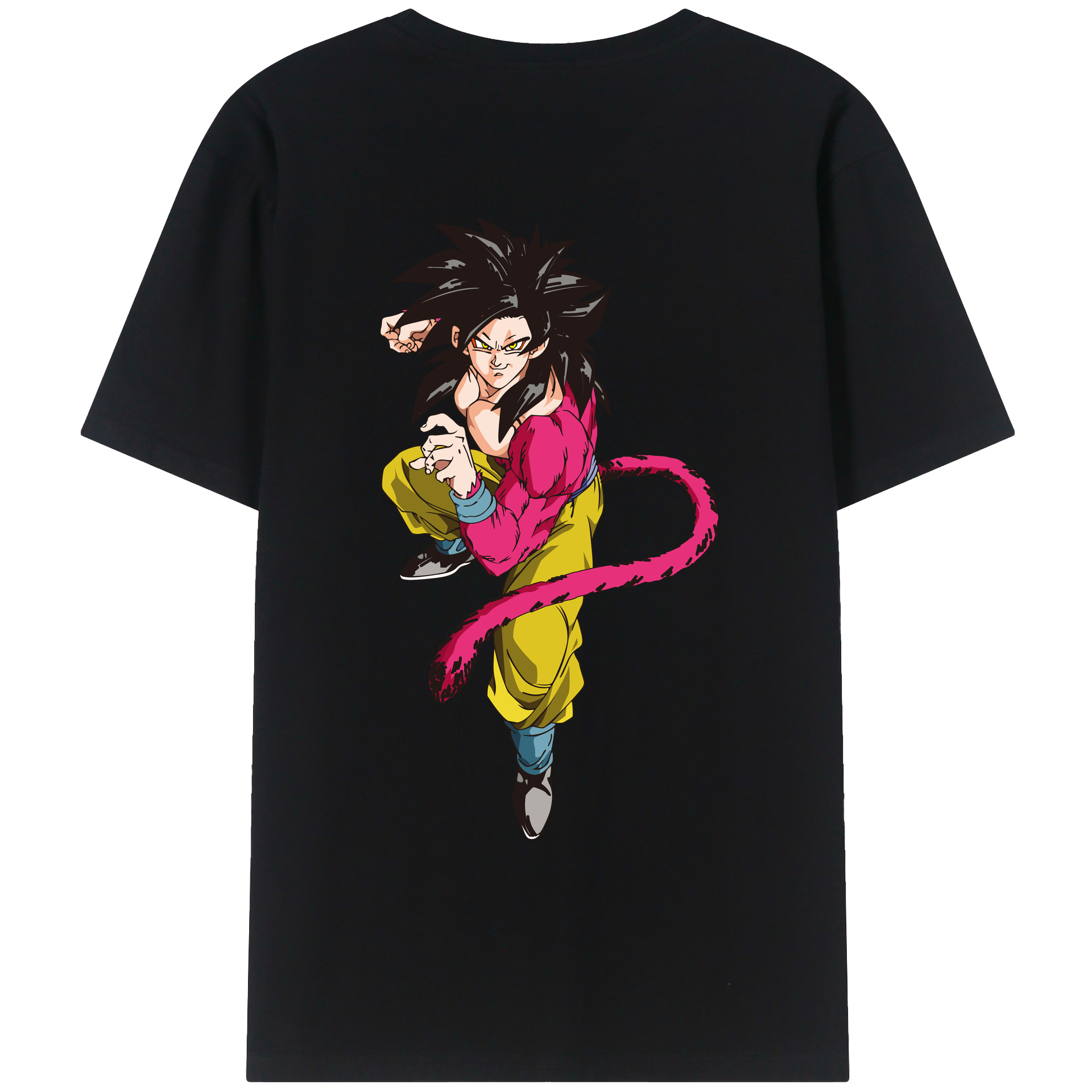 （画像用） ドラゴンボール 孫悟空（そん ごくう）Son Goku カカロット DRAGON BALL Kakarotto 綿100％ メンズ半袖Tシャツ（バックプリント） 通気性