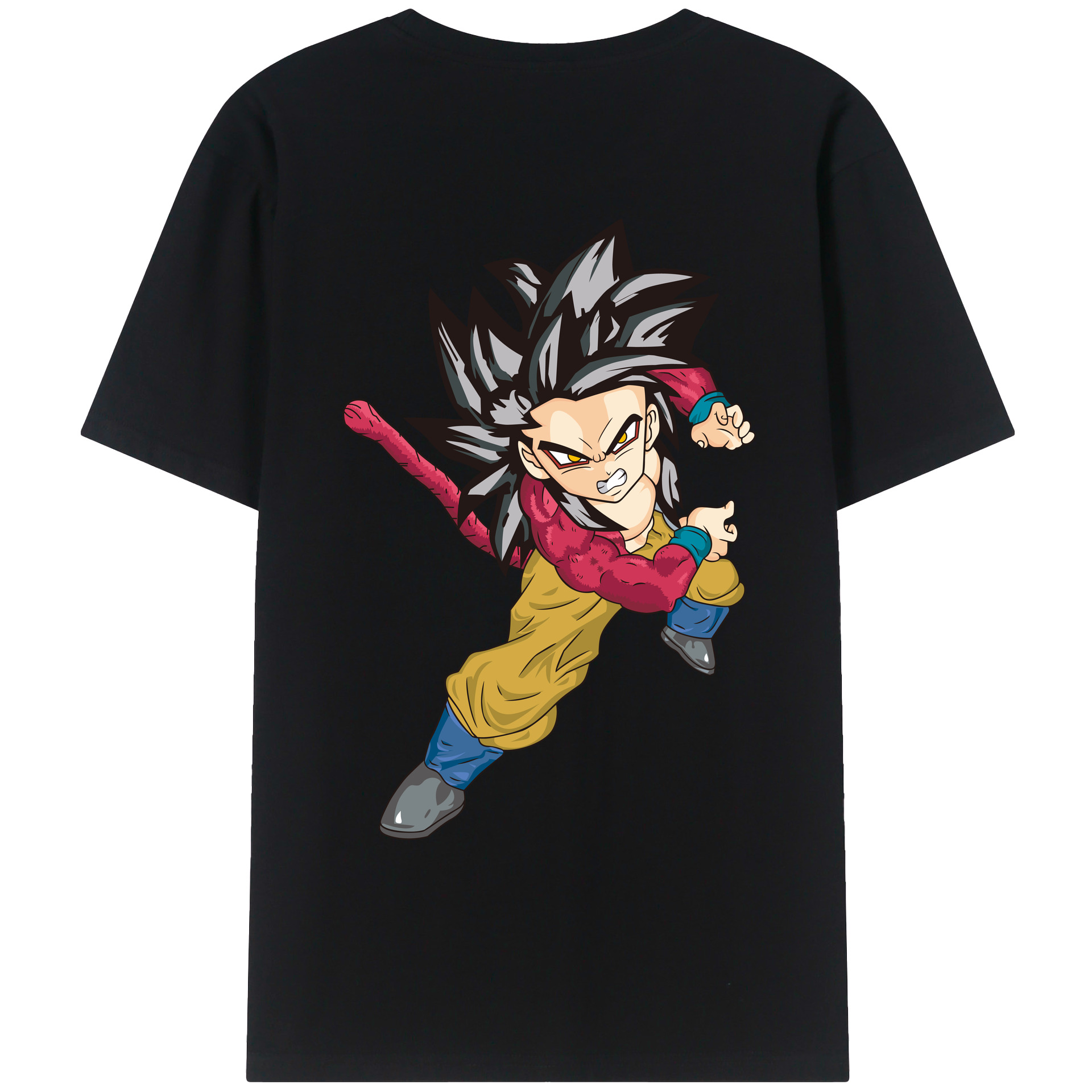 （画像用） ドラゴンボール 孫悟空（そん ごくう）Son Goku カカロット DRAGON BALL Kakarotto 綿100％ メンズ半袖Tシャツ（バックプリント） 通気性