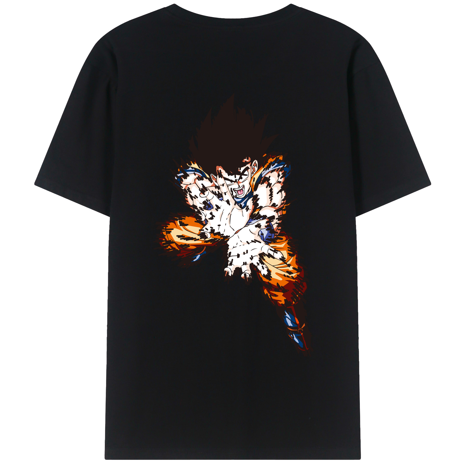 （画像用） ドラゴンボール 孫悟空（そん ごくう）Son Goku カカロット DRAGON BALL Kakarotto 綿100％ メンズ半袖Tシャツ（バックプリント） 通気性