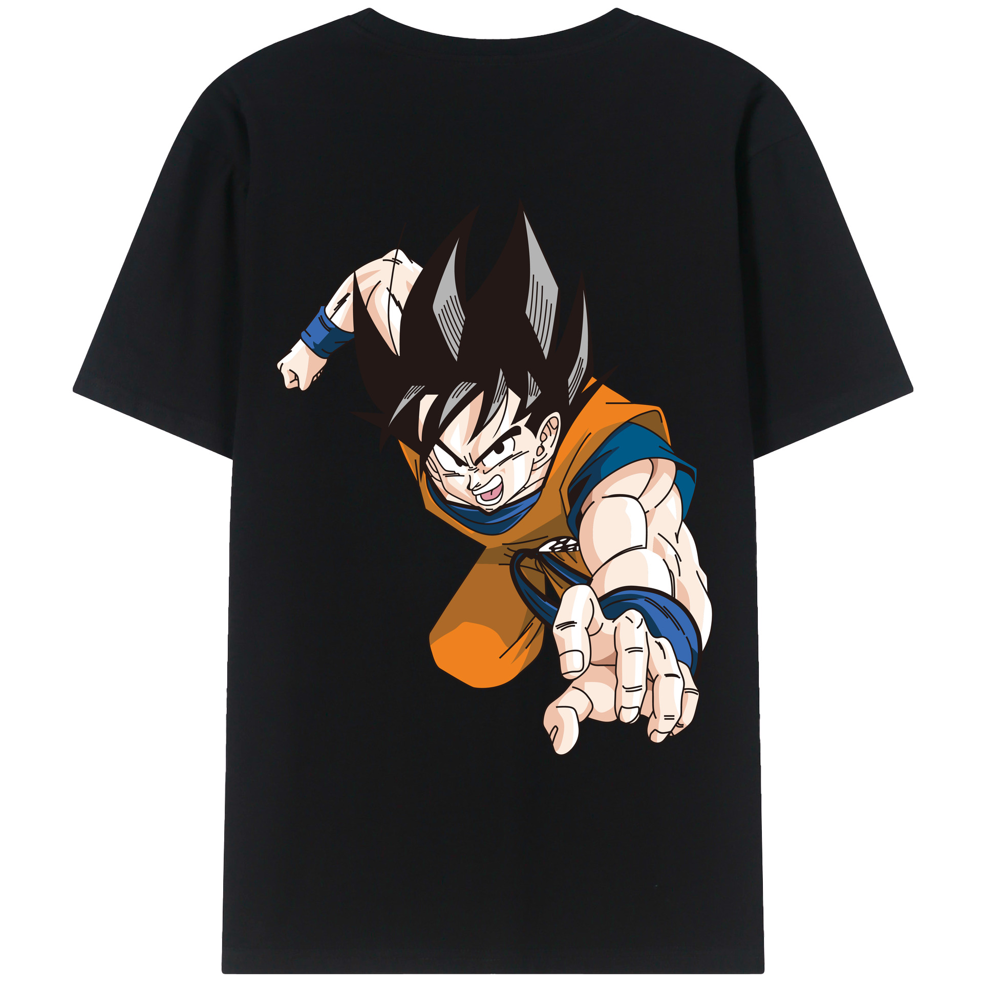 （画像用） ドラゴンボール 孫悟空（そん ごくう）Son Goku カカロット DRAGON BALL Kakarotto 綿100％ メンズ半袖Tシャツ（バックプリント） 通気性