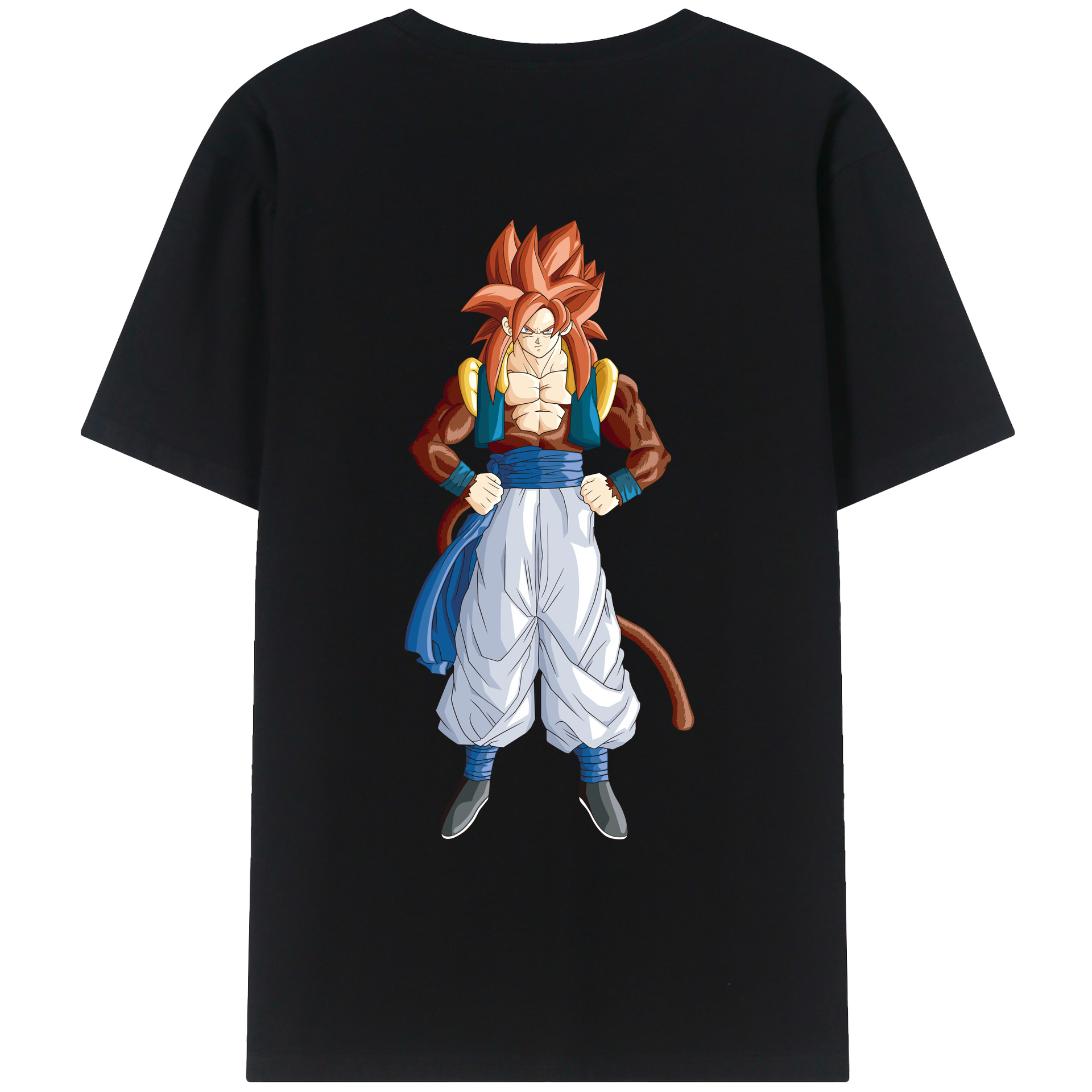 （画像用） ドラゴンボール 孫悟空（そん ごくう）Son Goku カカロット DRAGON BALL Kakarotto 綿100％ メンズ半袖Tシャツ（バックプリント） 通気性