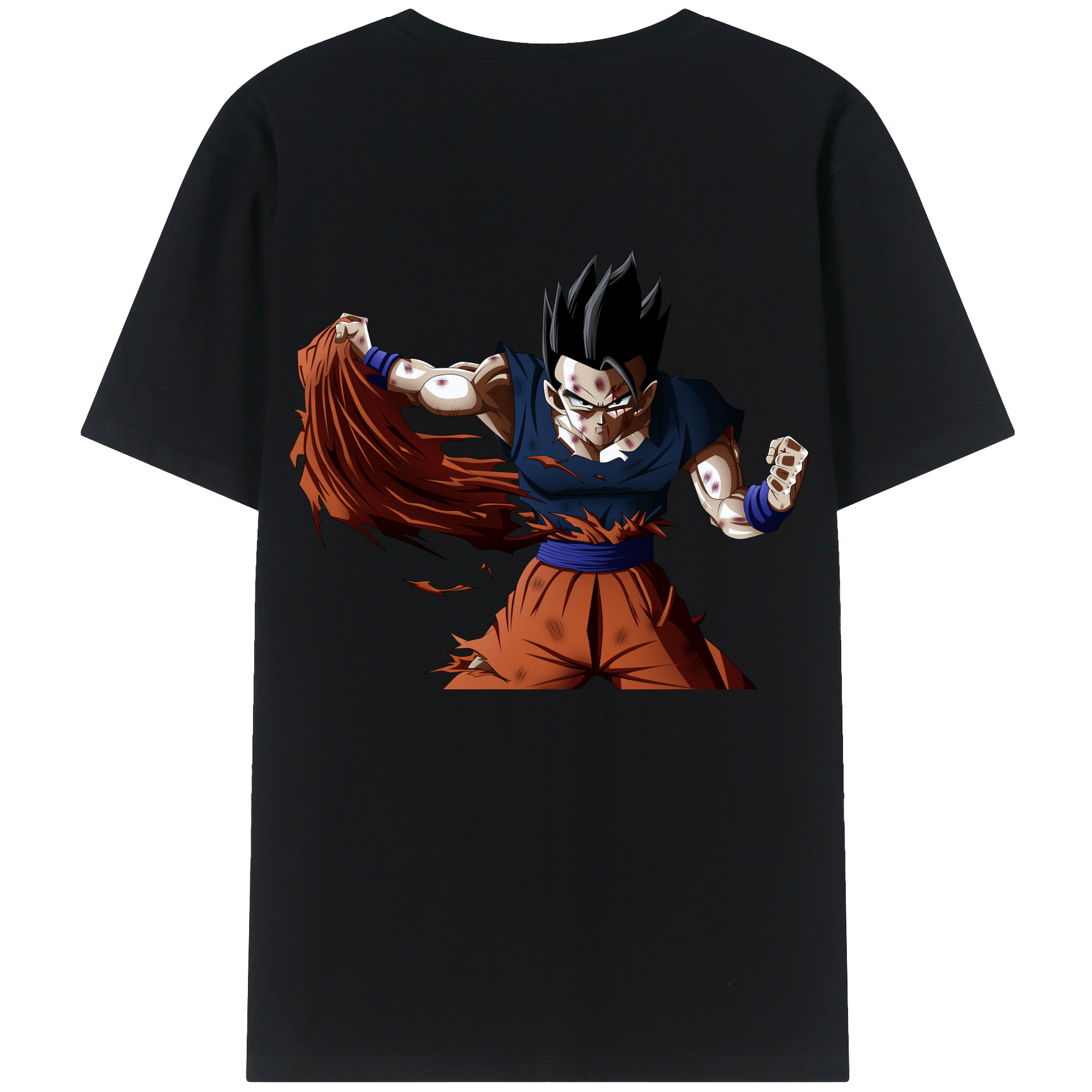 （画像用） ドラゴンボール ベジータ四世（Bejīta Yonsei）DRAGON BALL Vegeta IV 綿100％ メンズ半袖Tシャツ（バックプリント） 通気性