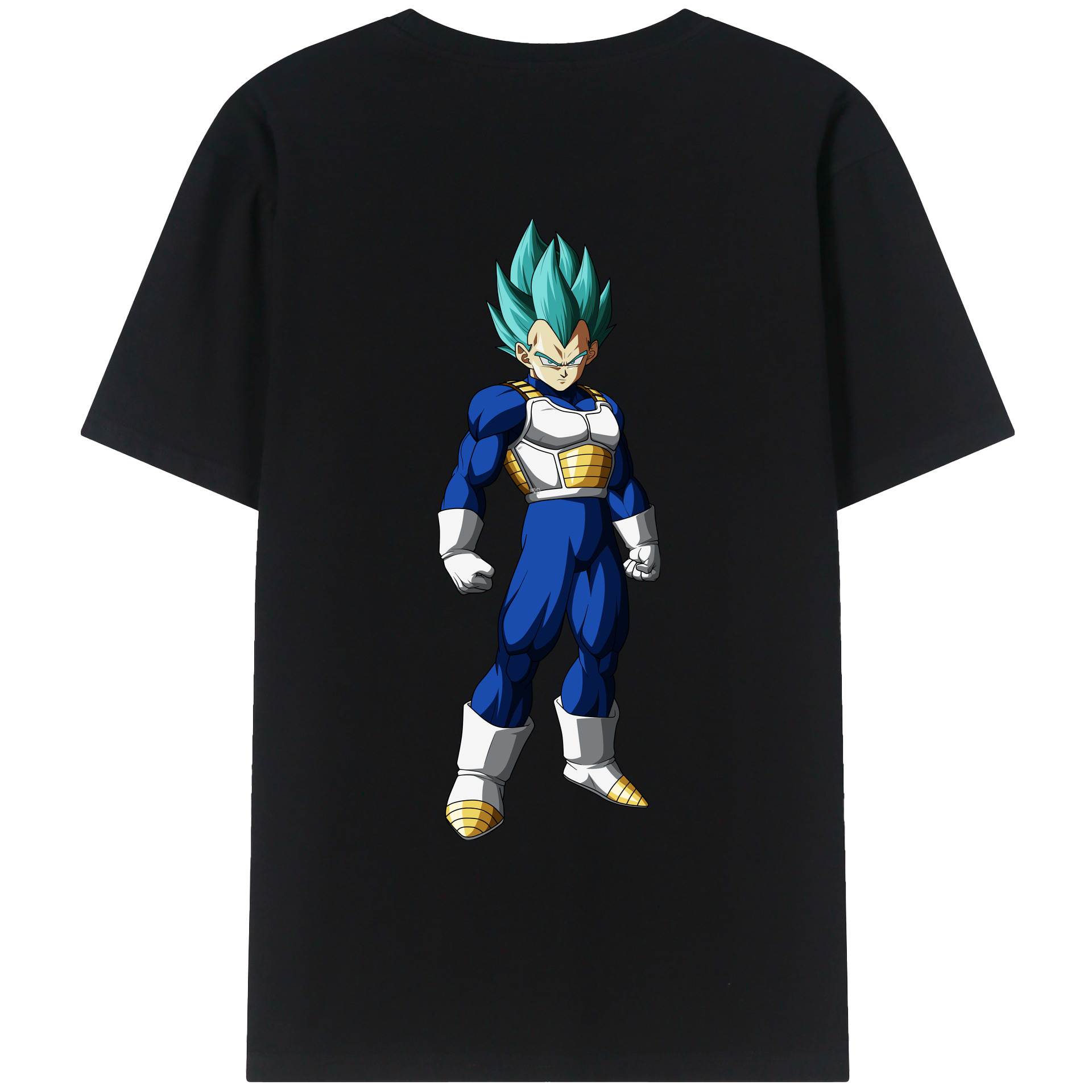 （画像用） ドラゴンボール ベジータ四世（Bejīta Yonsei）DRAGON BALL Vegeta IV 綿100％ メンズ半袖Tシャツ（バックプリント） 通気性