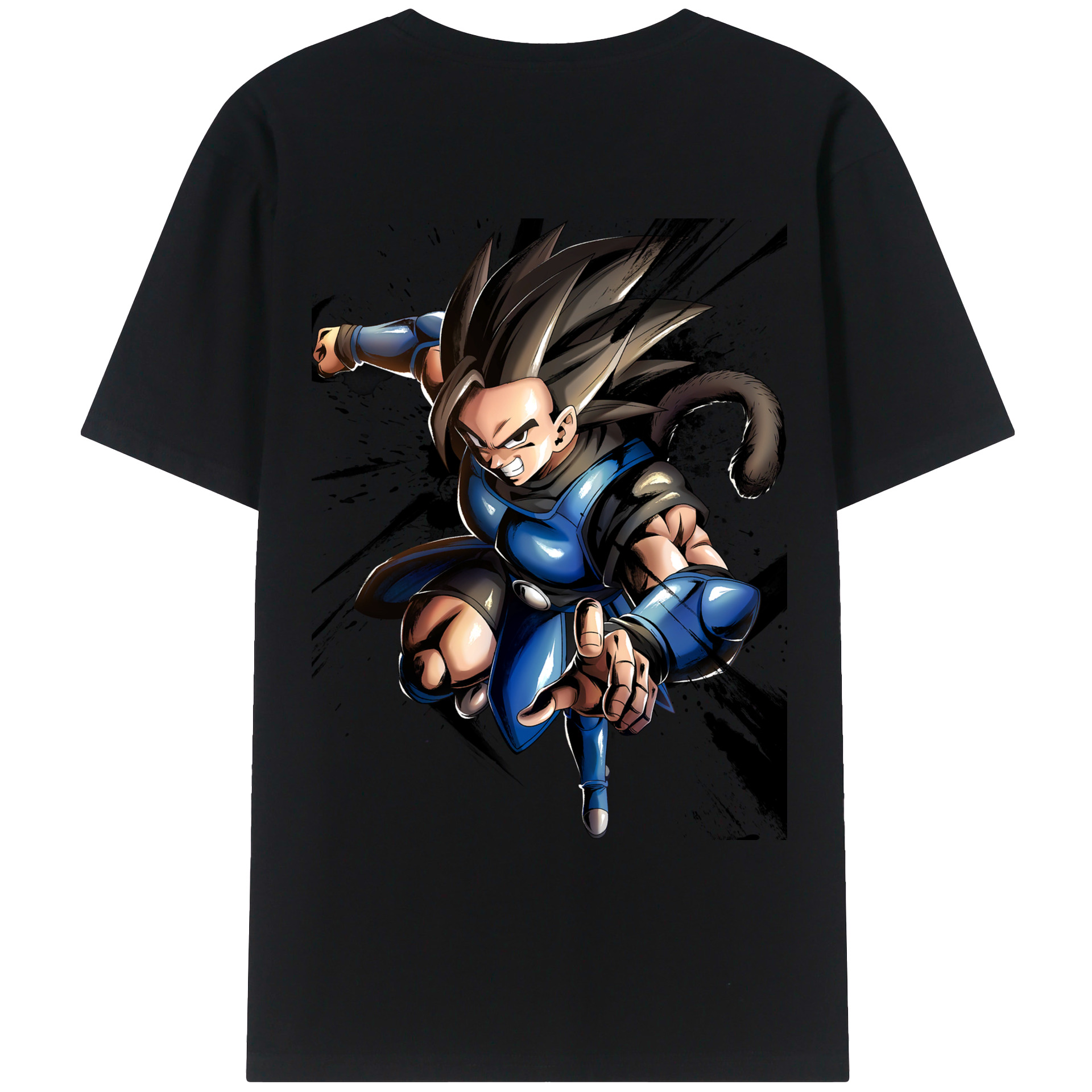 （画像用） ドラゴンボール ベジータ四世（Bejīta Yonsei）DRAGON BALL Vegeta IV 綿100％ メンズ半袖Tシャツ（バックプリント） 通気性