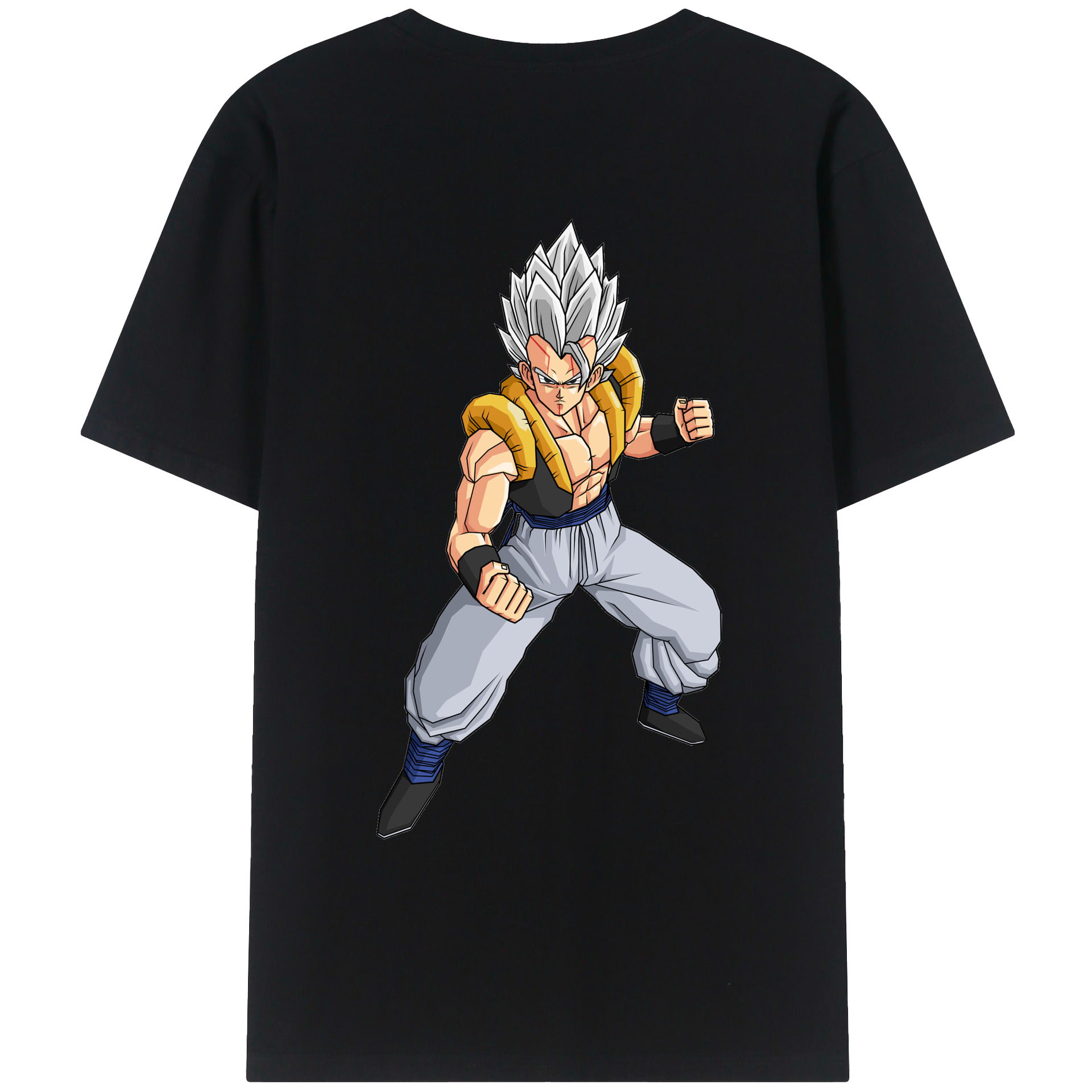 （画像用） ドラゴンボール ベジータ四世（Bejīta Yonsei）DRAGON BALL Vegeta IV 綿100％ メンズ半袖Tシャツ（バックプリント） 通気性