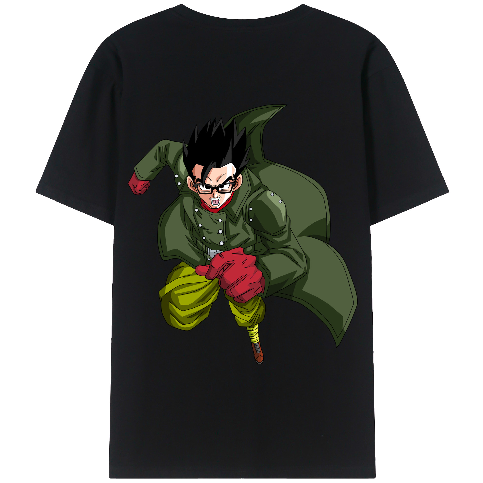（画像用） ドラゴンボール 孫 悟飯（そんごはん）DRAGON BALL Son Gohan 綿100％ メンズ半袖Tシャツ（バックプリント） 通気性