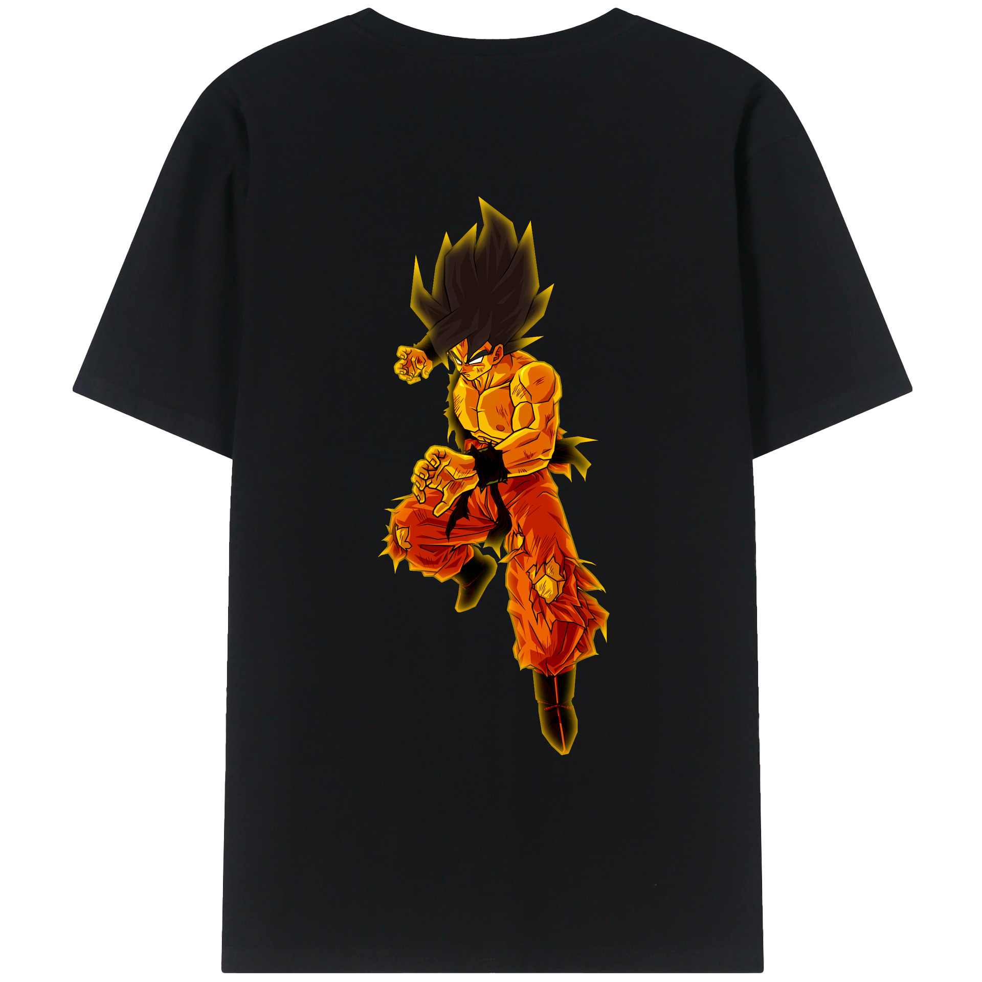 （画像用） ドラゴンボール 孫 悟飯（そんごはん）DRAGON BALL Son Gohan 綿100％ メンズ半袖Tシャツ（バックプリント） 通気性