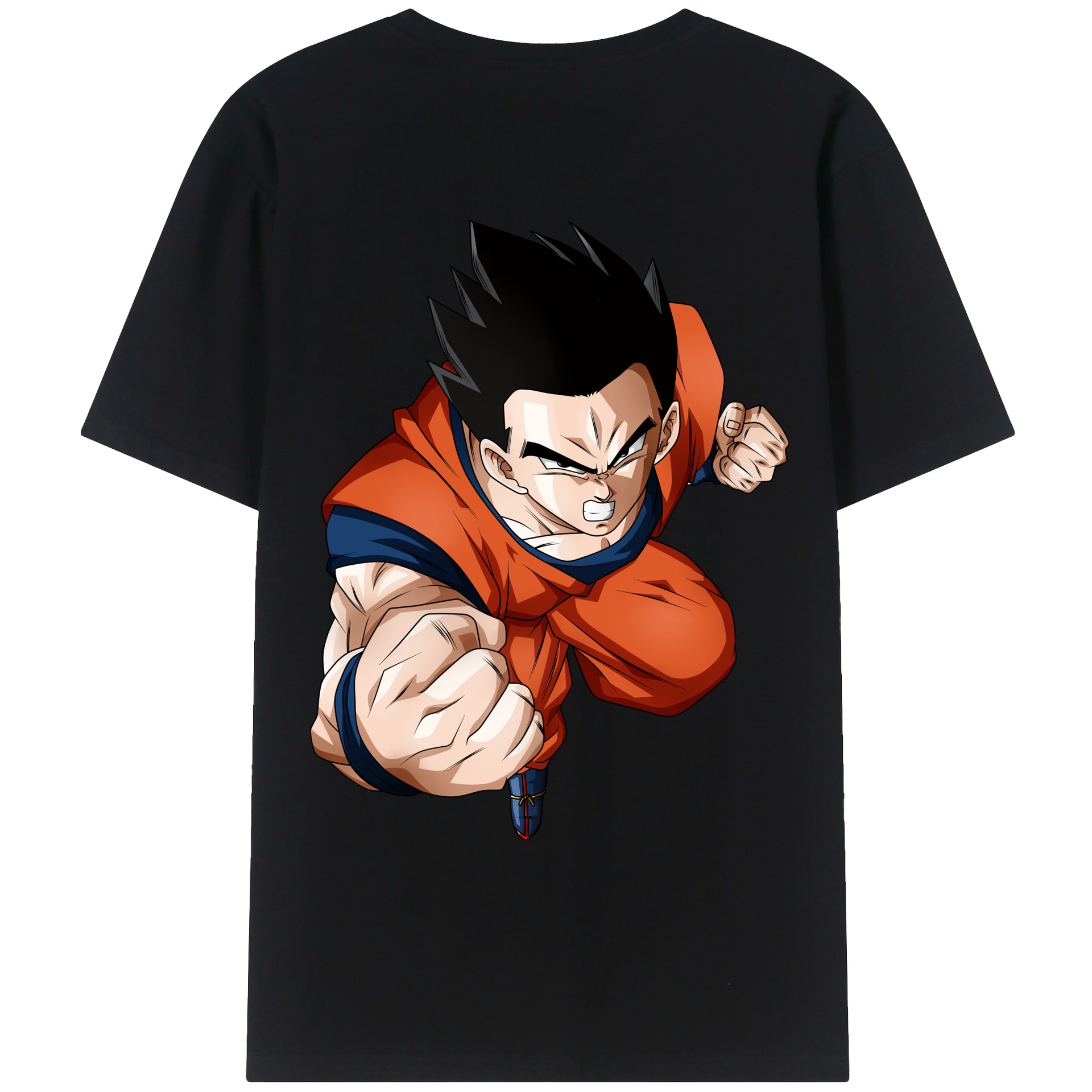 （画像用） ドラゴンボール 孫 悟飯（そんごはん）DRAGON BALL Son Gohan 綿100％ メンズ半袖Tシャツ（バックプリント） 通気性