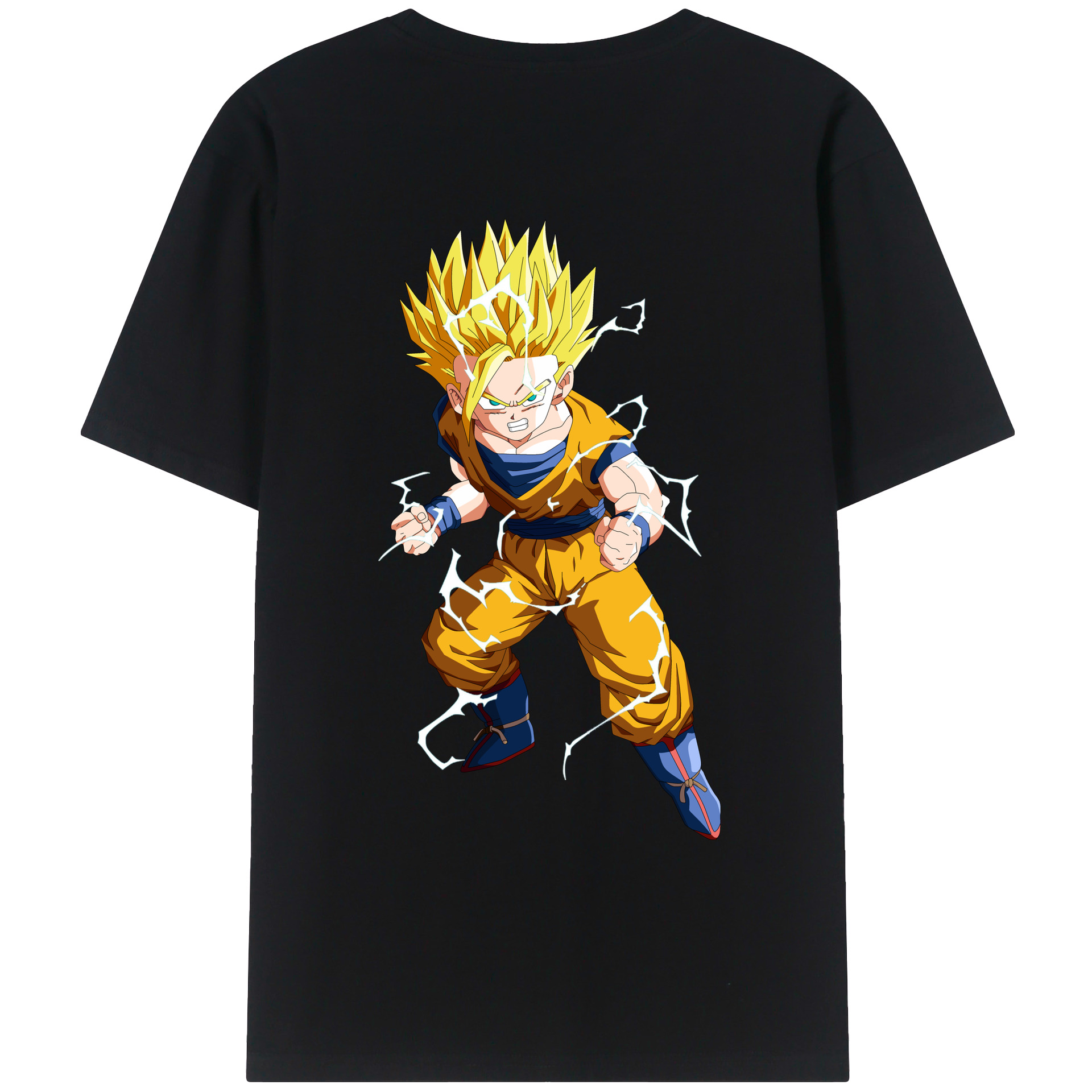 （画像用） ドラゴンボール 孫 悟飯（そんごはん）DRAGON BALL Son Gohan 綿100％ メンズ半袖Tシャツ（バックプリント） 通気性
