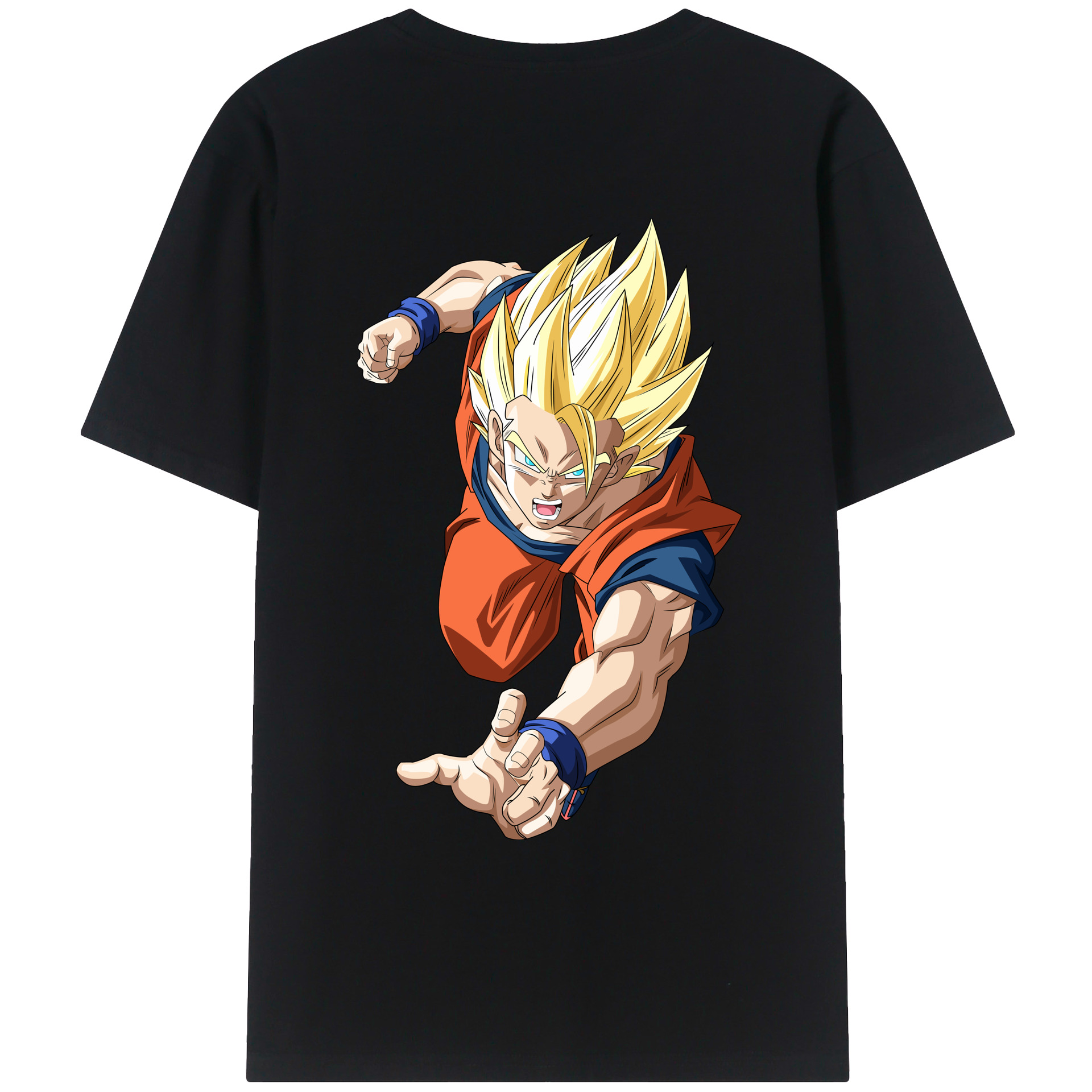 （画像用） ドラゴンボール 孫 悟飯（そんごはん）DRAGON BALL Son Gohan 綿100％ メンズ半袖Tシャツ（バックプリント） 通気性