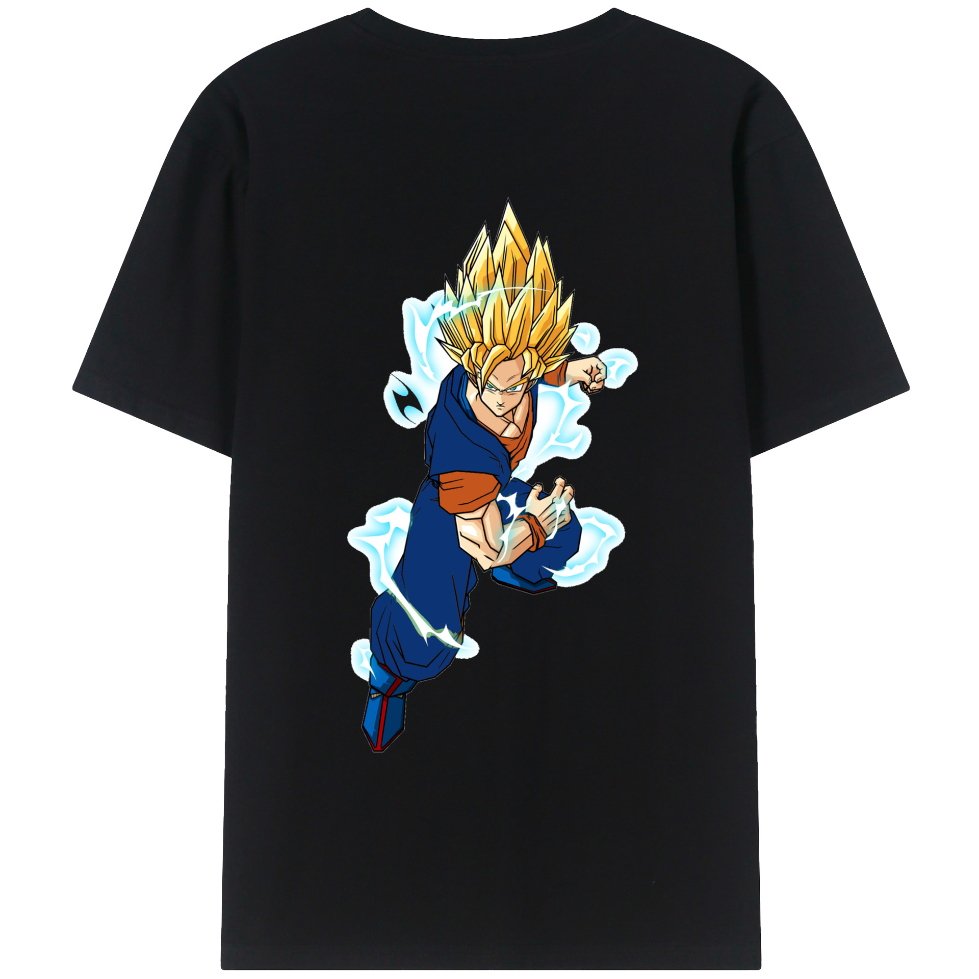 （画像用） ドラゴンボール 孫 悟飯（そんごはん）DRAGON BALL Son Gohan 綿100％ メンズ半袖Tシャツ（バックプリント） 通気性