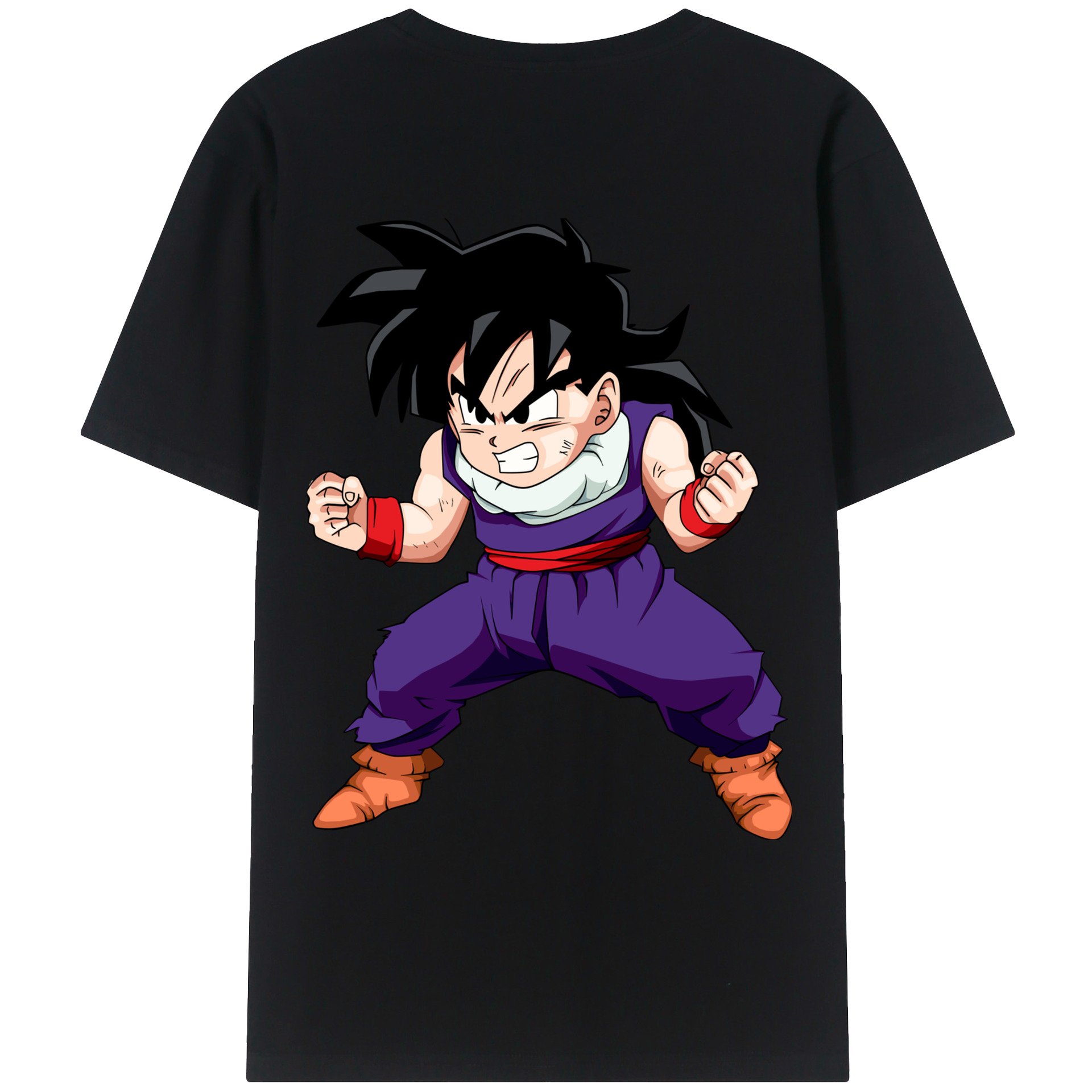 （画像用） ドラゴンボール 孫 悟飯（そんごはん）DRAGON BALL Son Gohan 綿100％ メンズ半袖Tシャツ（バックプリント） 通気性