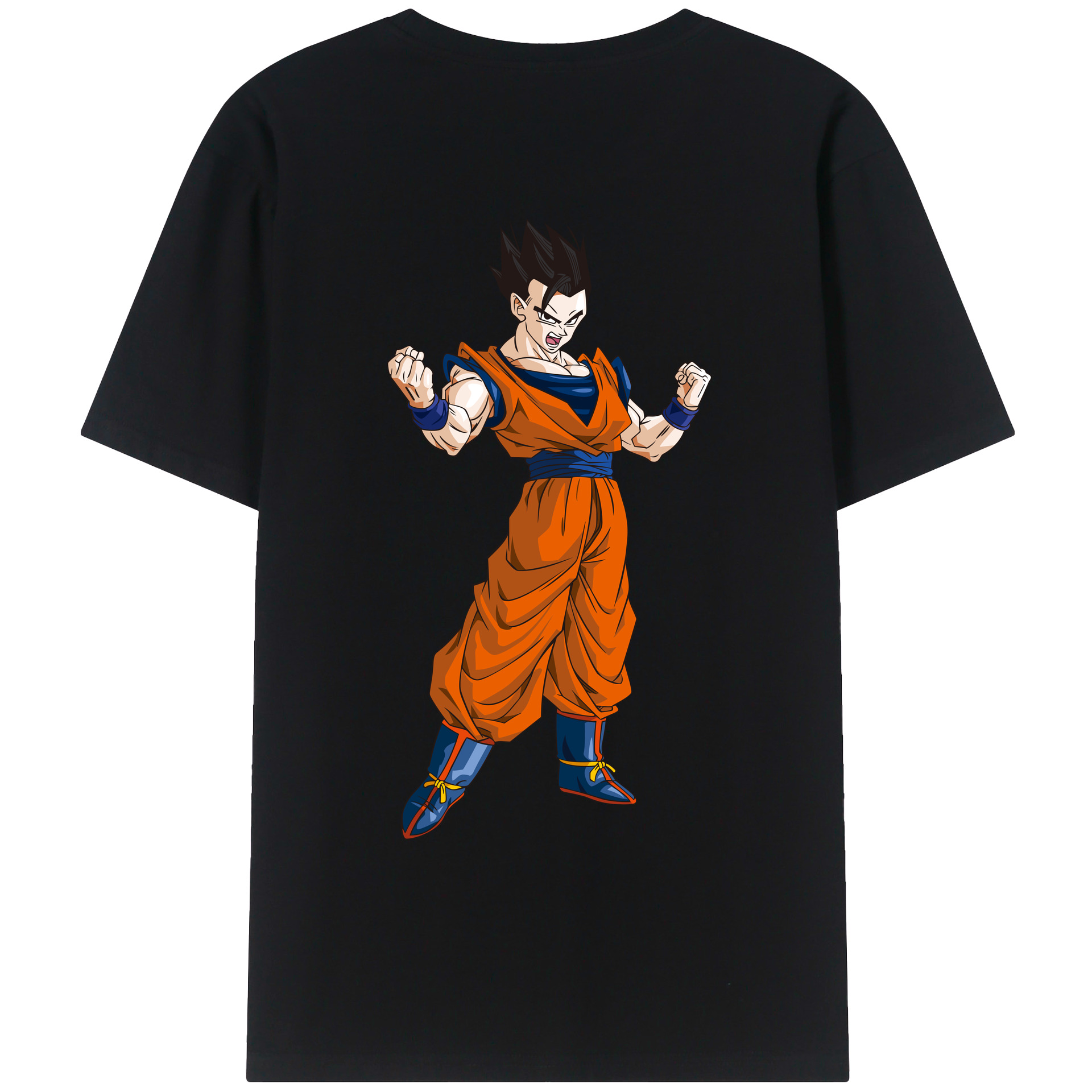 （画像用） ドラゴンボール 孫 悟飯（そんごはん）DRAGON BALL Son Gohan 綿100％ メンズ半袖Tシャツ（バックプリント） 通気性