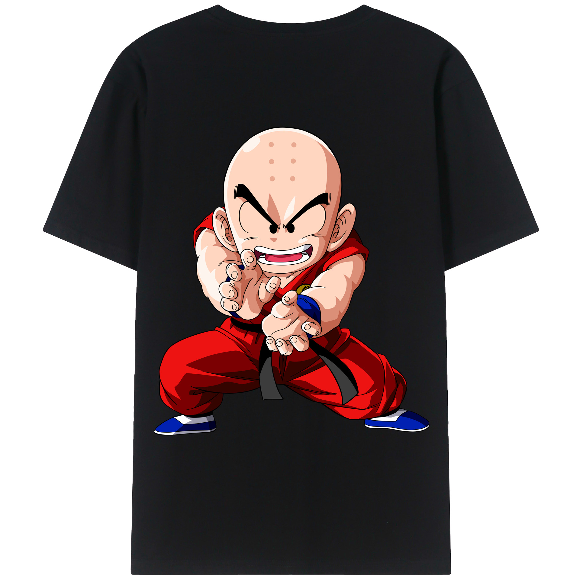 （画像用） ドラゴンボール クリリン DRAGON BALL krillin 綿100％ メンズ半袖Tシャツ（バックプリント） 通気性