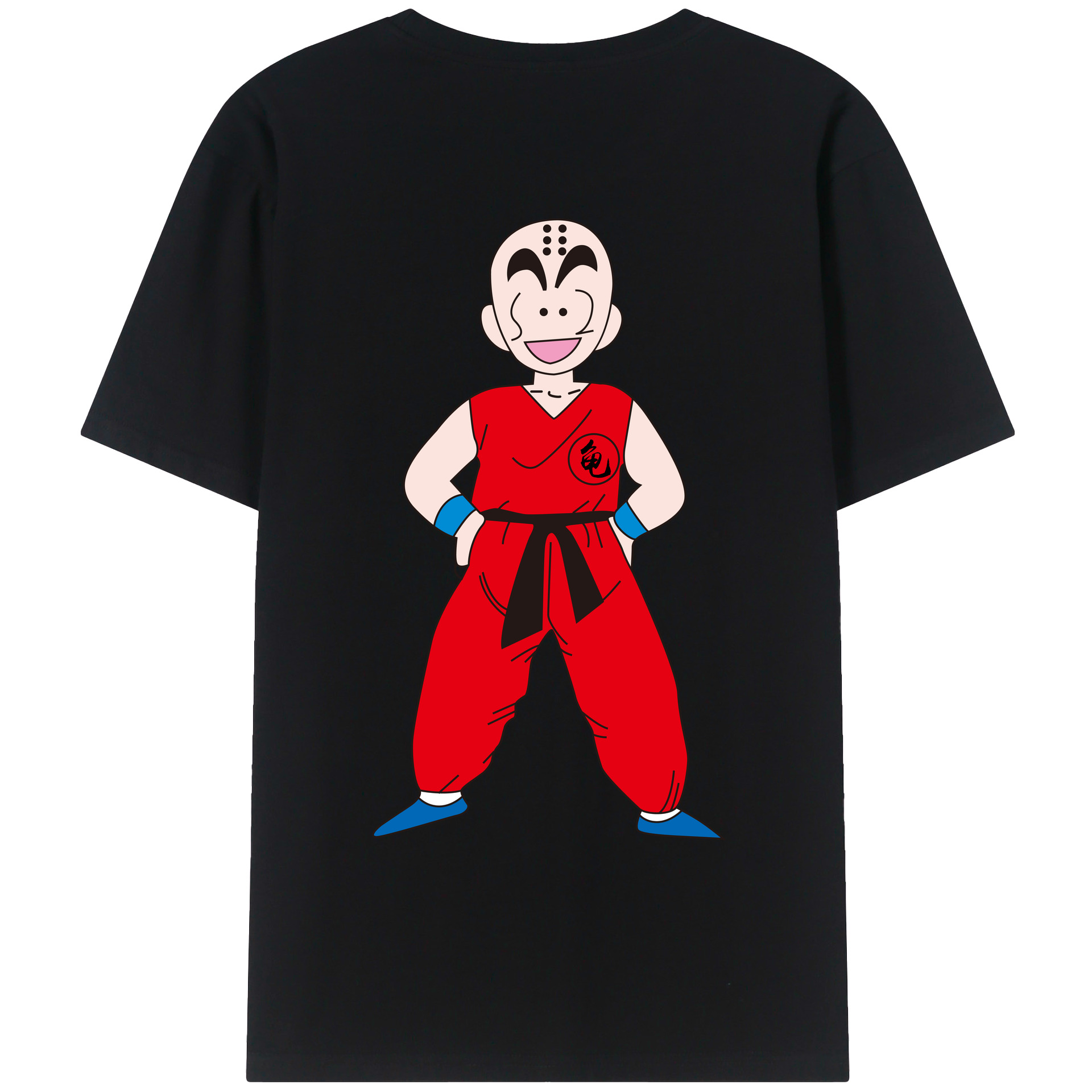 （画像用） ドラゴンボール クリリン DRAGON BALL krillin 綿100％ メンズ半袖Tシャツ（バックプリント） 通気性